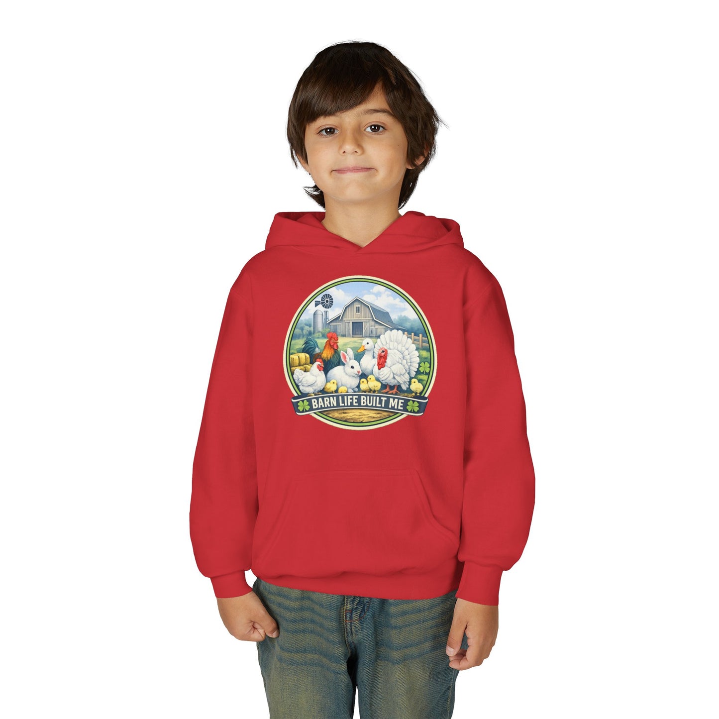BARN LIFE BUILT ME - Small Animals - Youth Hoodie