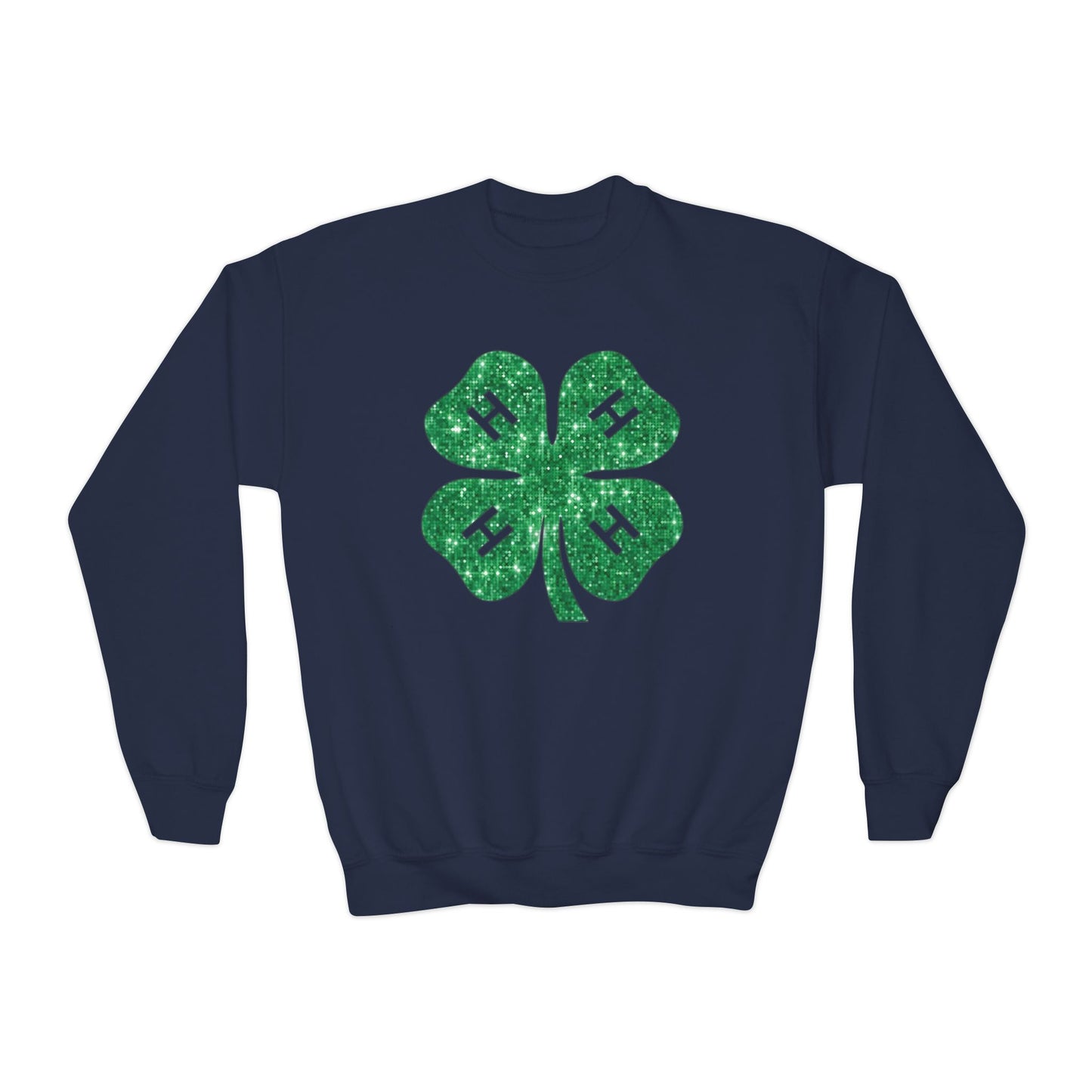 4-H GLITTER - Youth Crewneck Sweatshirt