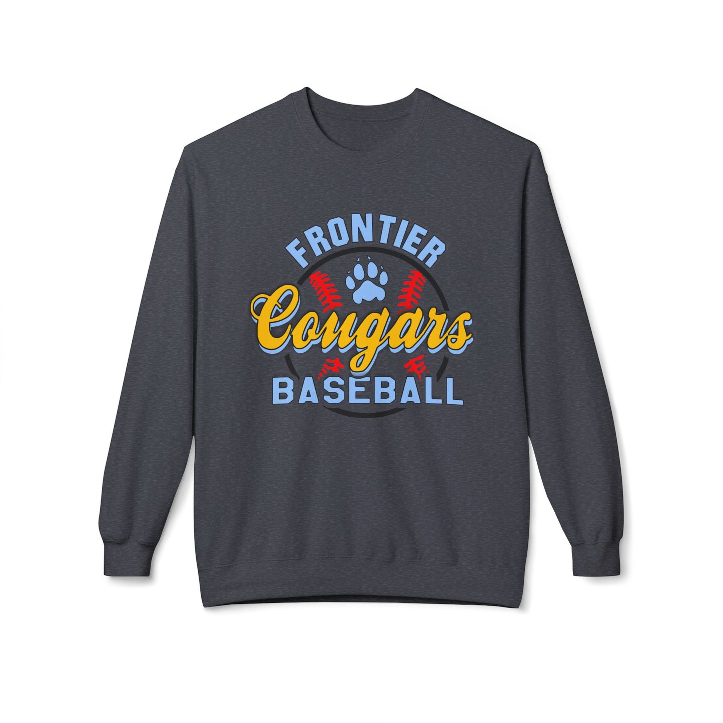 Frontier Cougars Baseball 1 Crewneck Sweatshirt