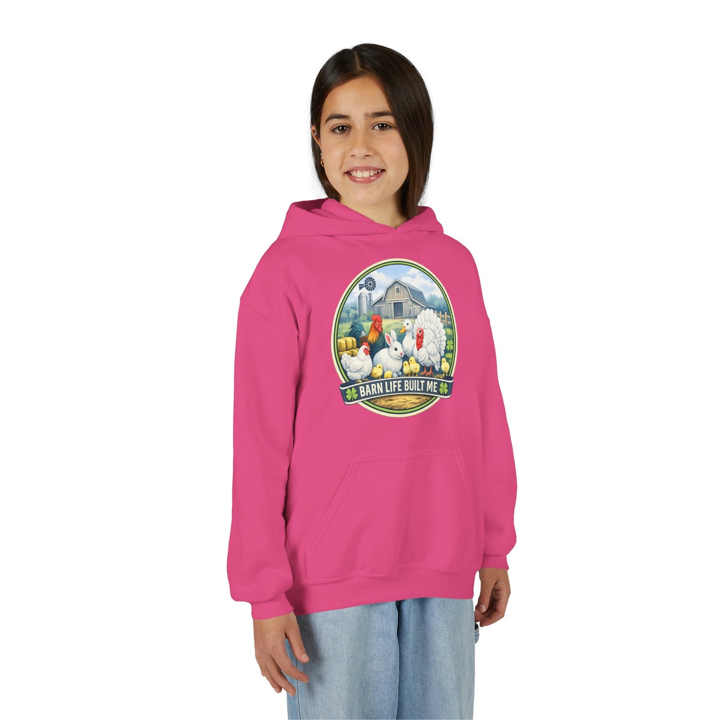 BARN LIFE BUILT ME - Small Animals - Youth Hoodie