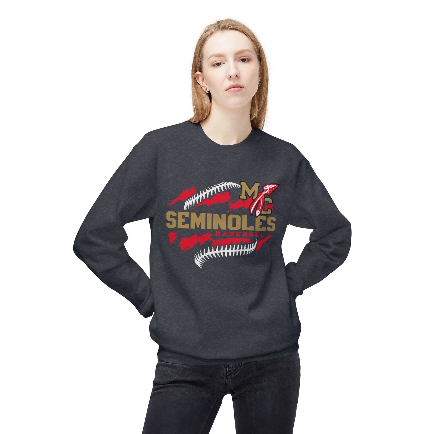 MC Seminoles Baseball 1 Crewneck Sweatshirt