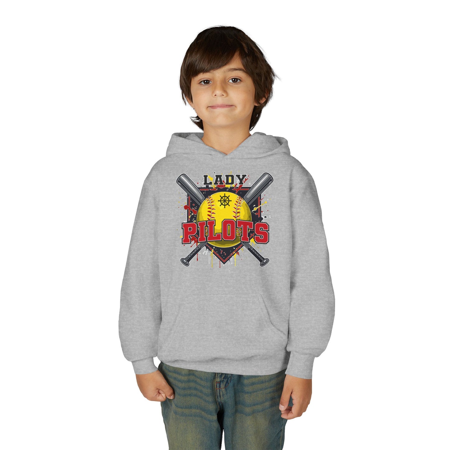 River Lady Pilots Softball 2 Youth Hoodie