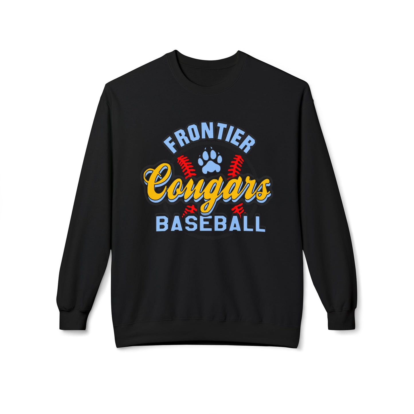 Frontier Cougars Baseball 1 Crewneck Sweatshirt