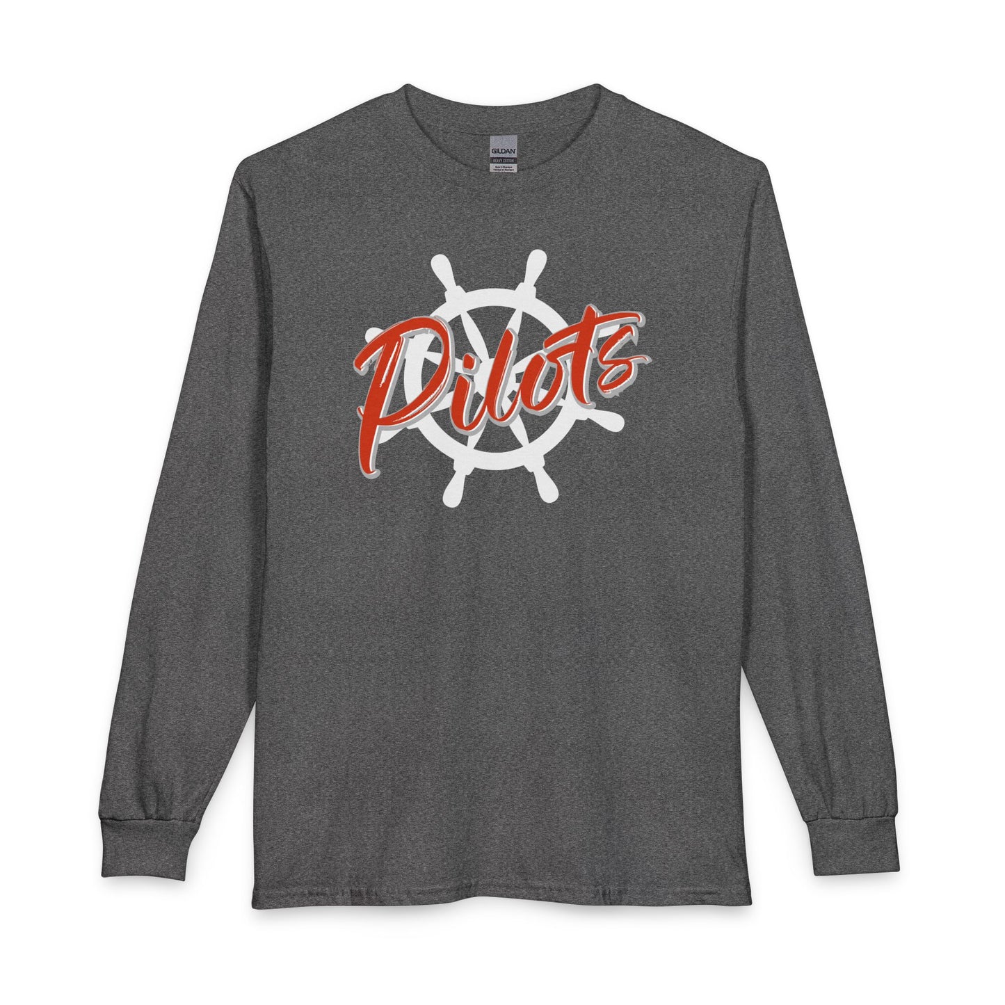 Pilots Nautical Wheel Long Sleeve T-Shirt