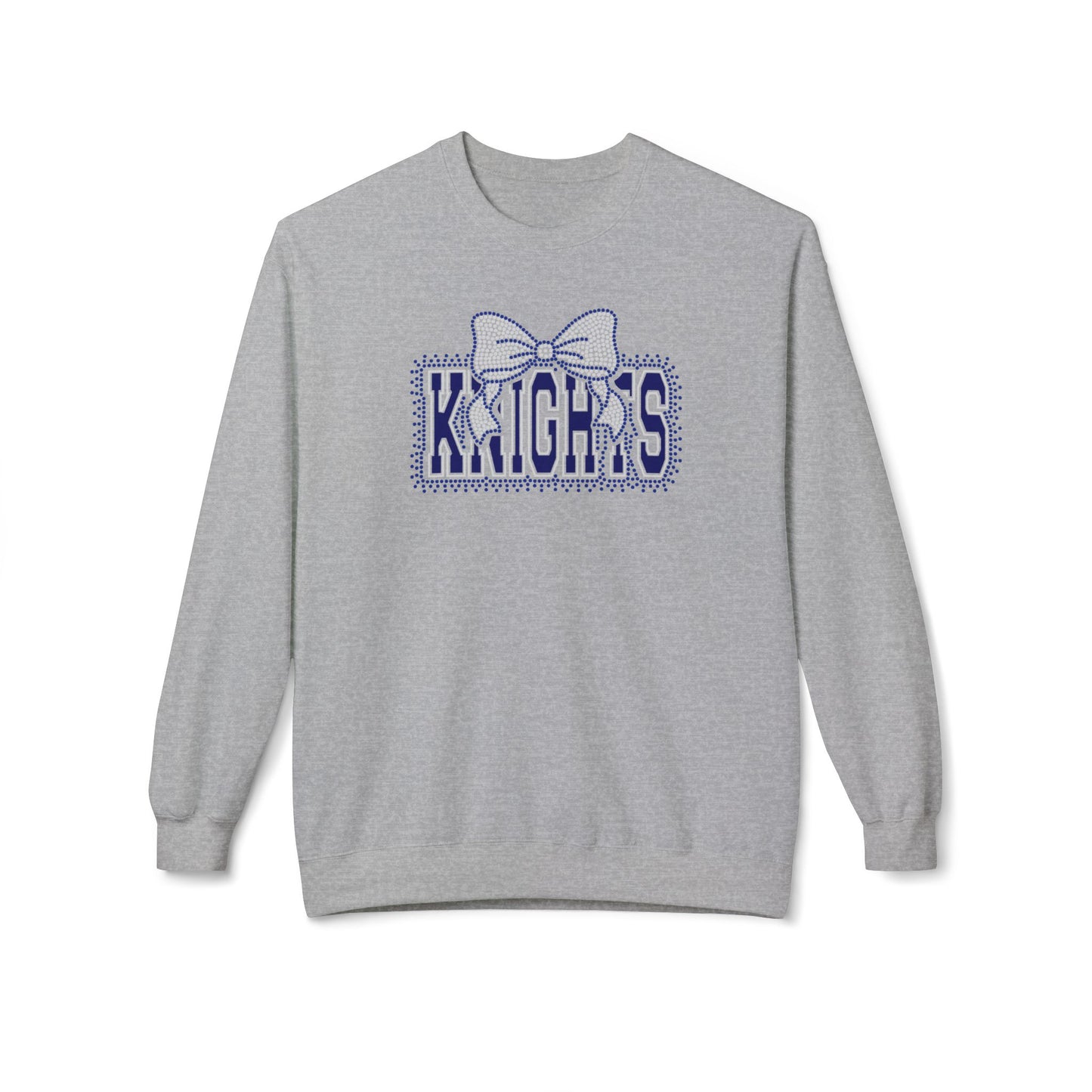 Knights Cursive Crewneck Sweatshirt - Rhinestones/Glitter Vinyl