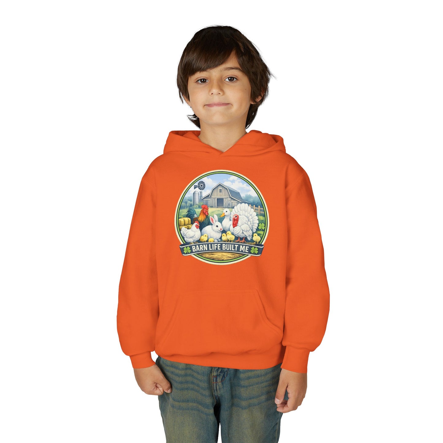 BARN LIFE BUILT ME - Small Animals - Youth Hoodie