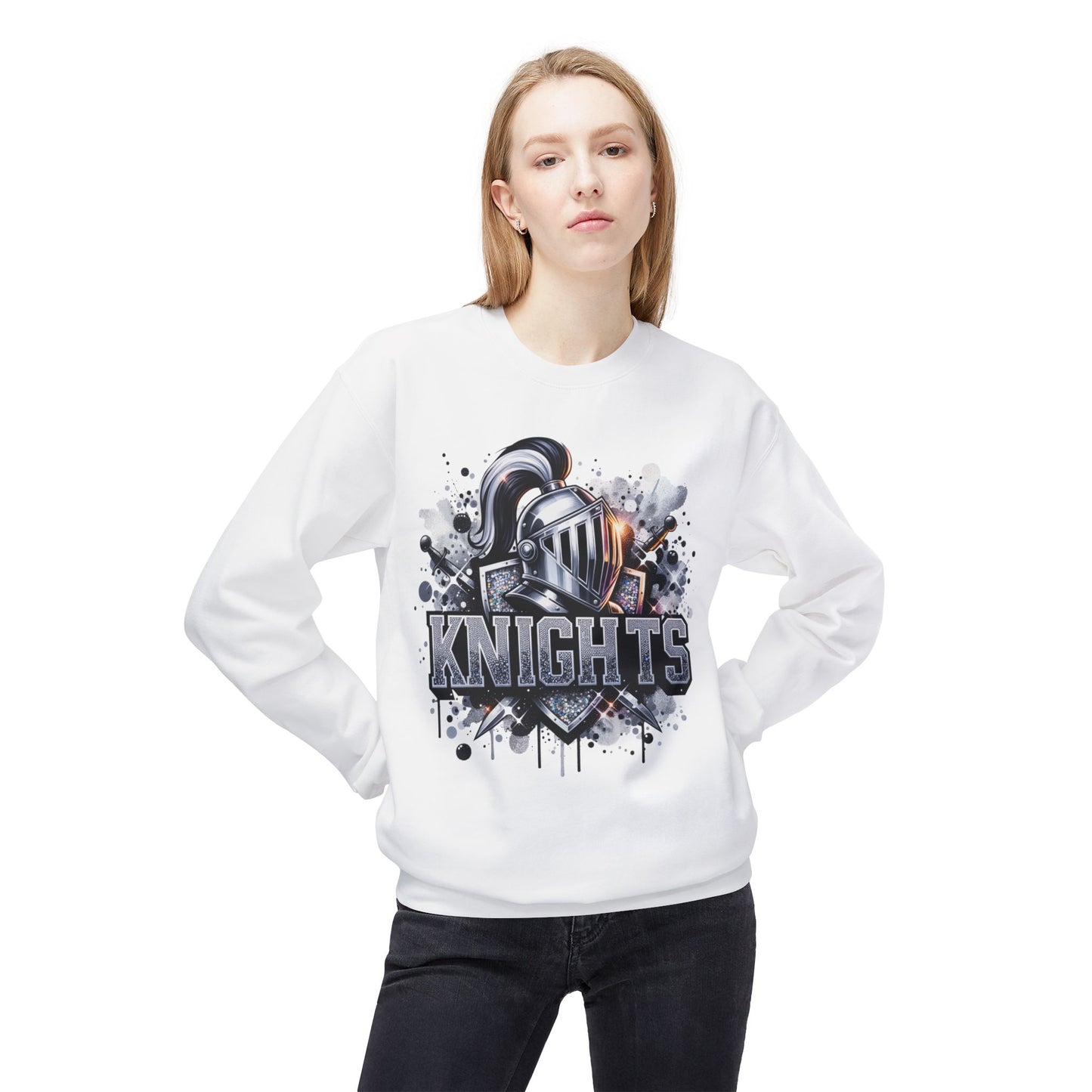 Knights Graphic Crewneck Sweatshirt - Bling