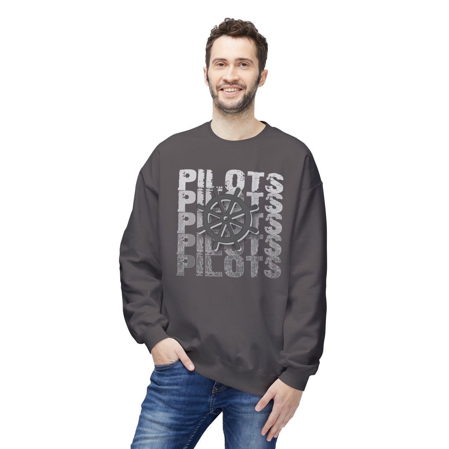 Pilots Stacked Wheel Crewneck Sweatshirt