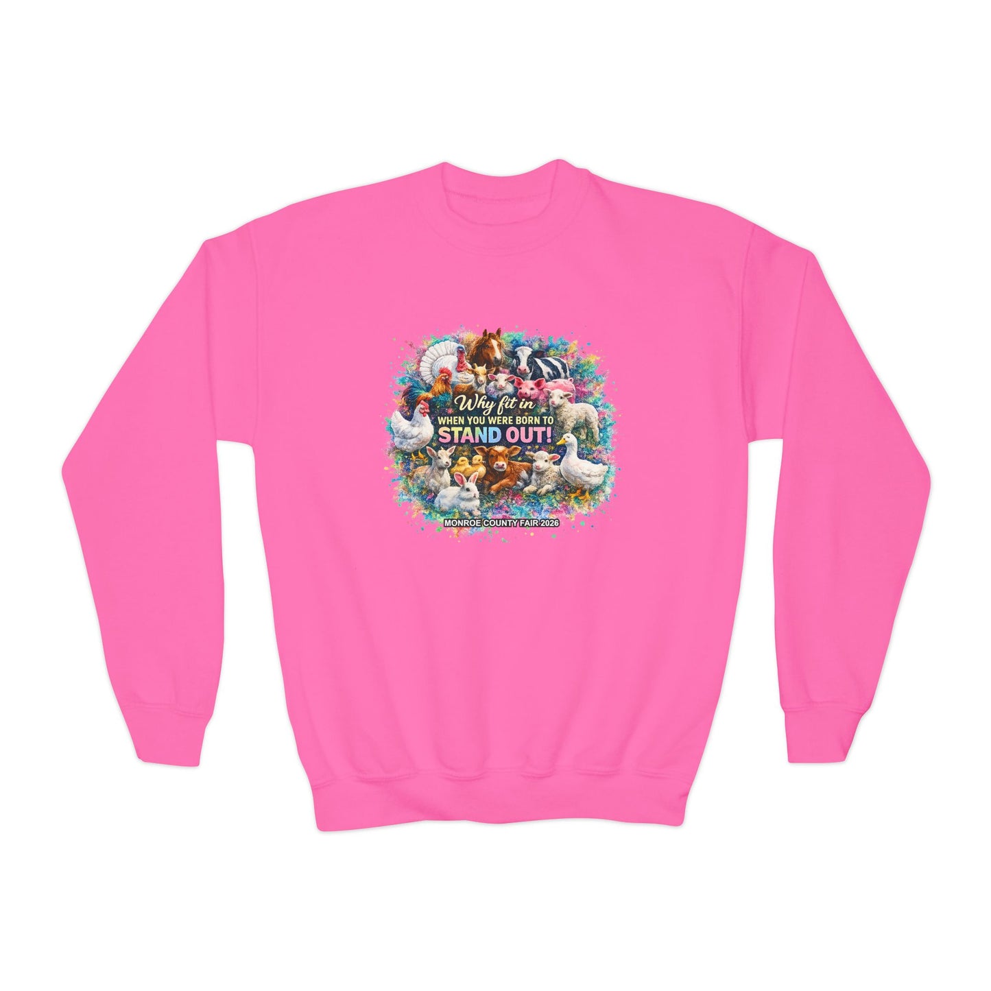 MONROE COUNTY FAIR 2026 - Youth Crewneck Sweatshirt