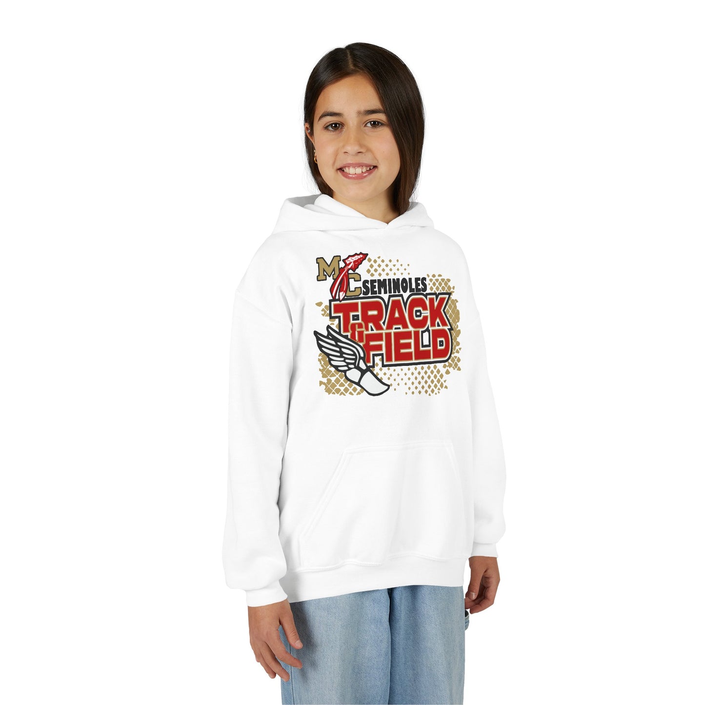 Seminoles Track & Field Youth Hoodie — White