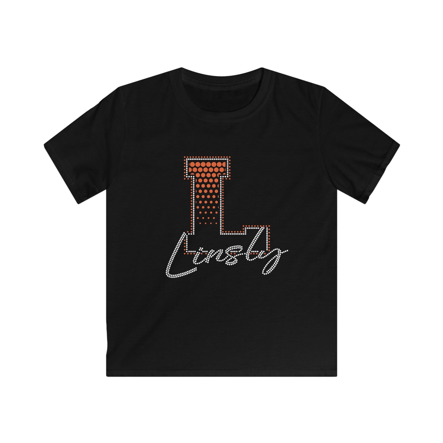 Linsly Kids T‑Shirt — RHINESTONE & GLITTER DESIGN!