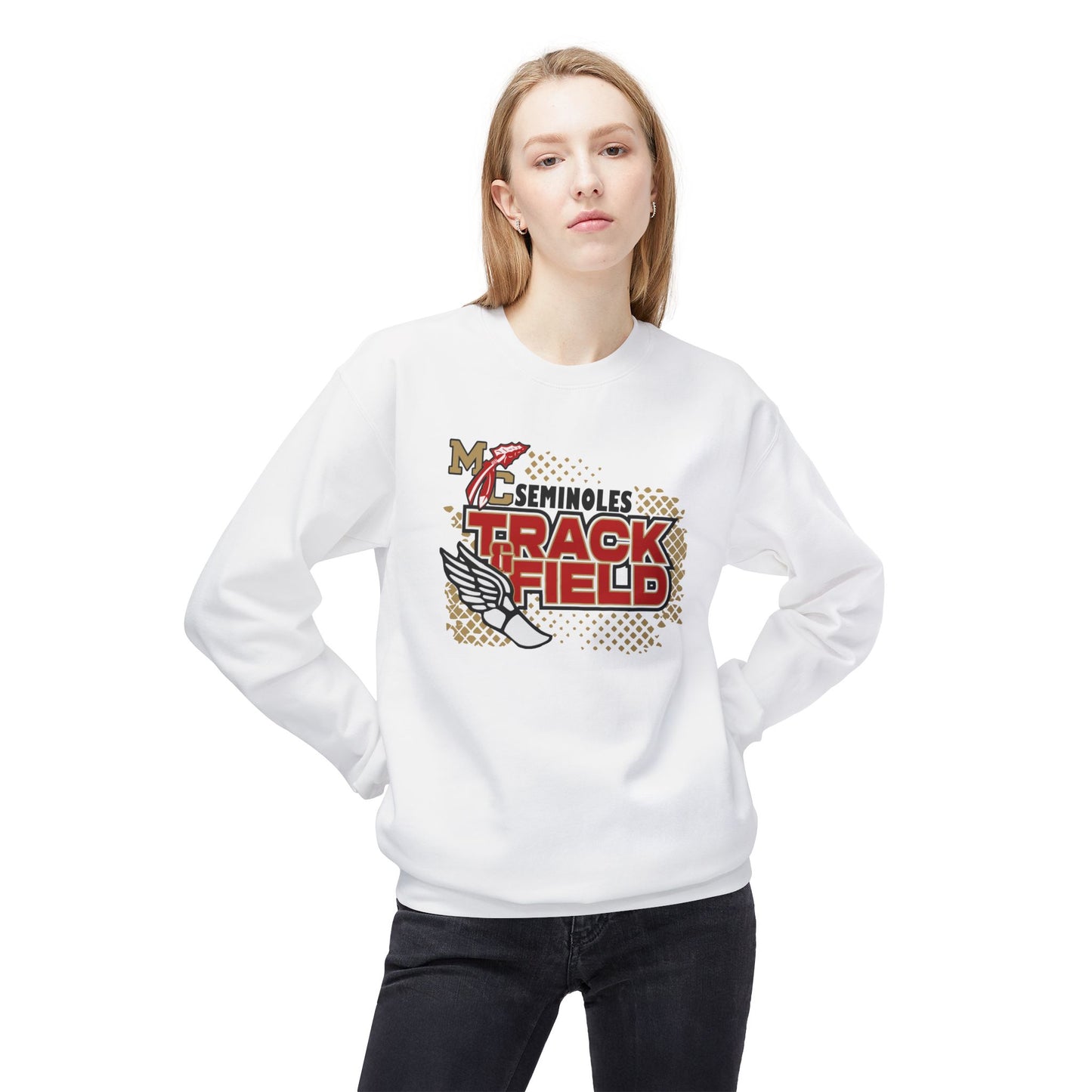 Seminoles Track & Field Crewneck Sweatshirt - White