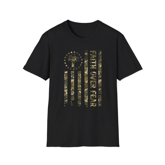 Faith Over Fear American Flag 4 T-Shirt