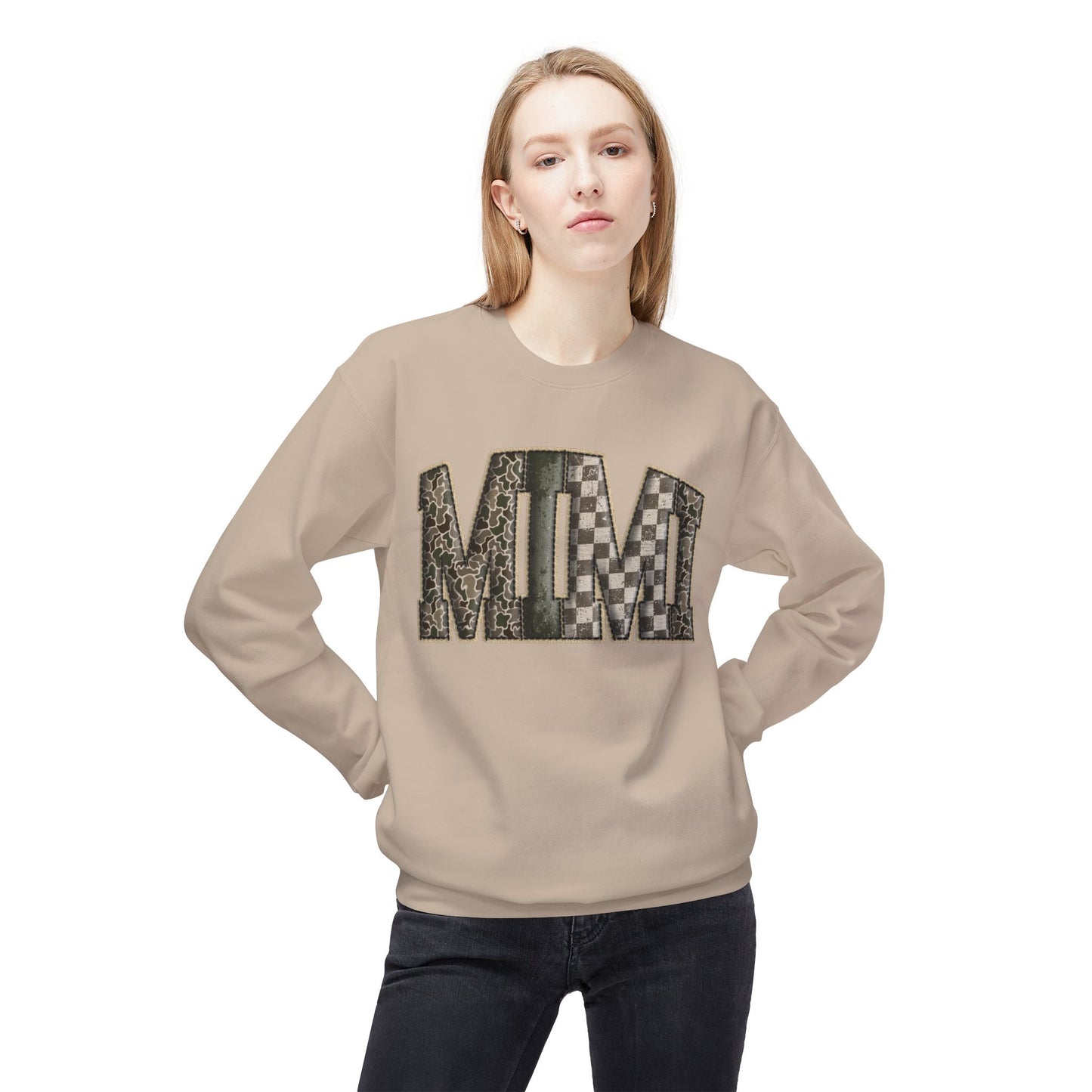 MIMI Camo Crewneck Sweatshirt