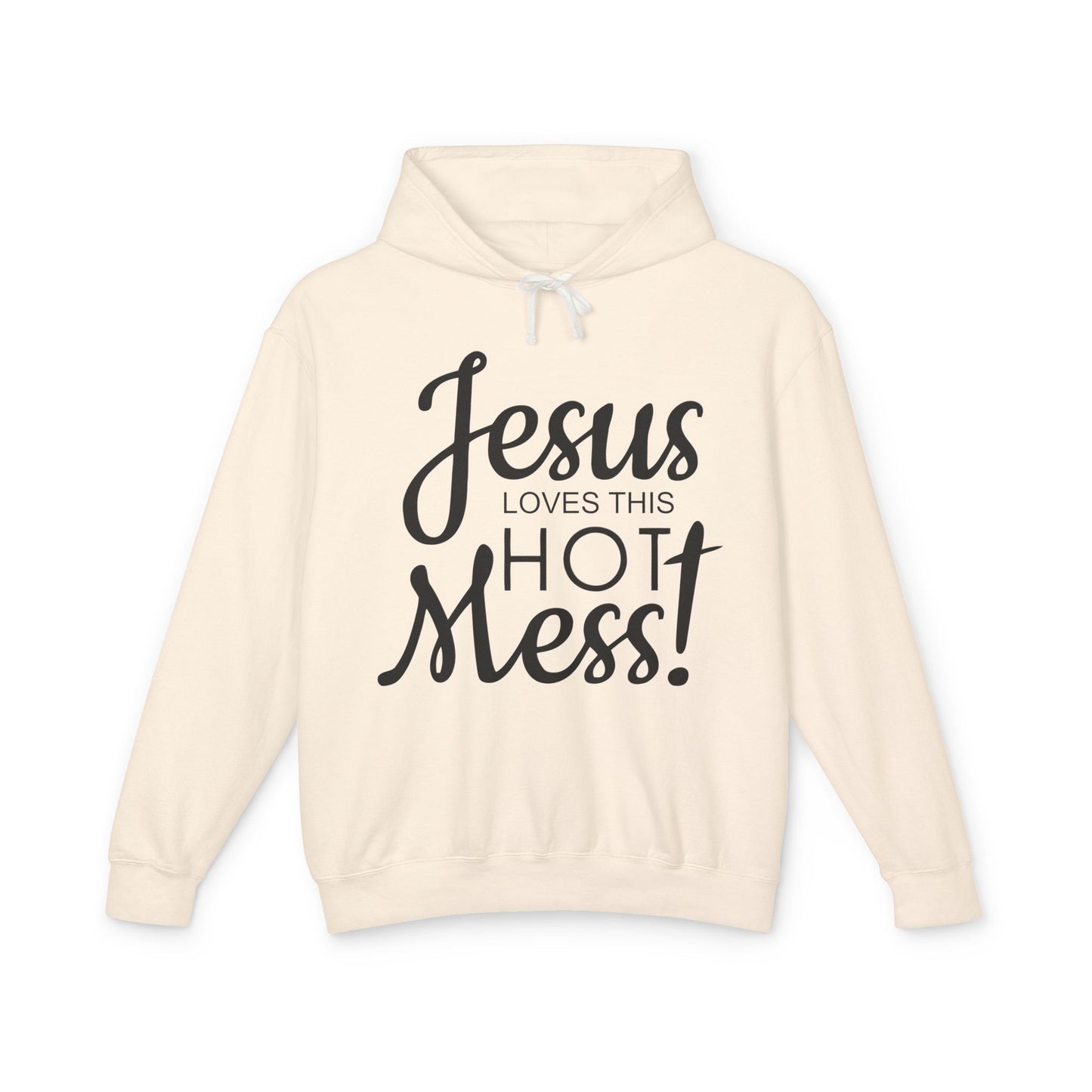Jesus Loves This Hot Mess Hoodie — (Comfort Colors)