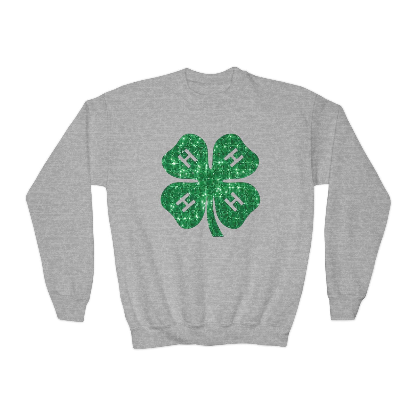 4-H GLITTER - Youth Crewneck Sweatshirt