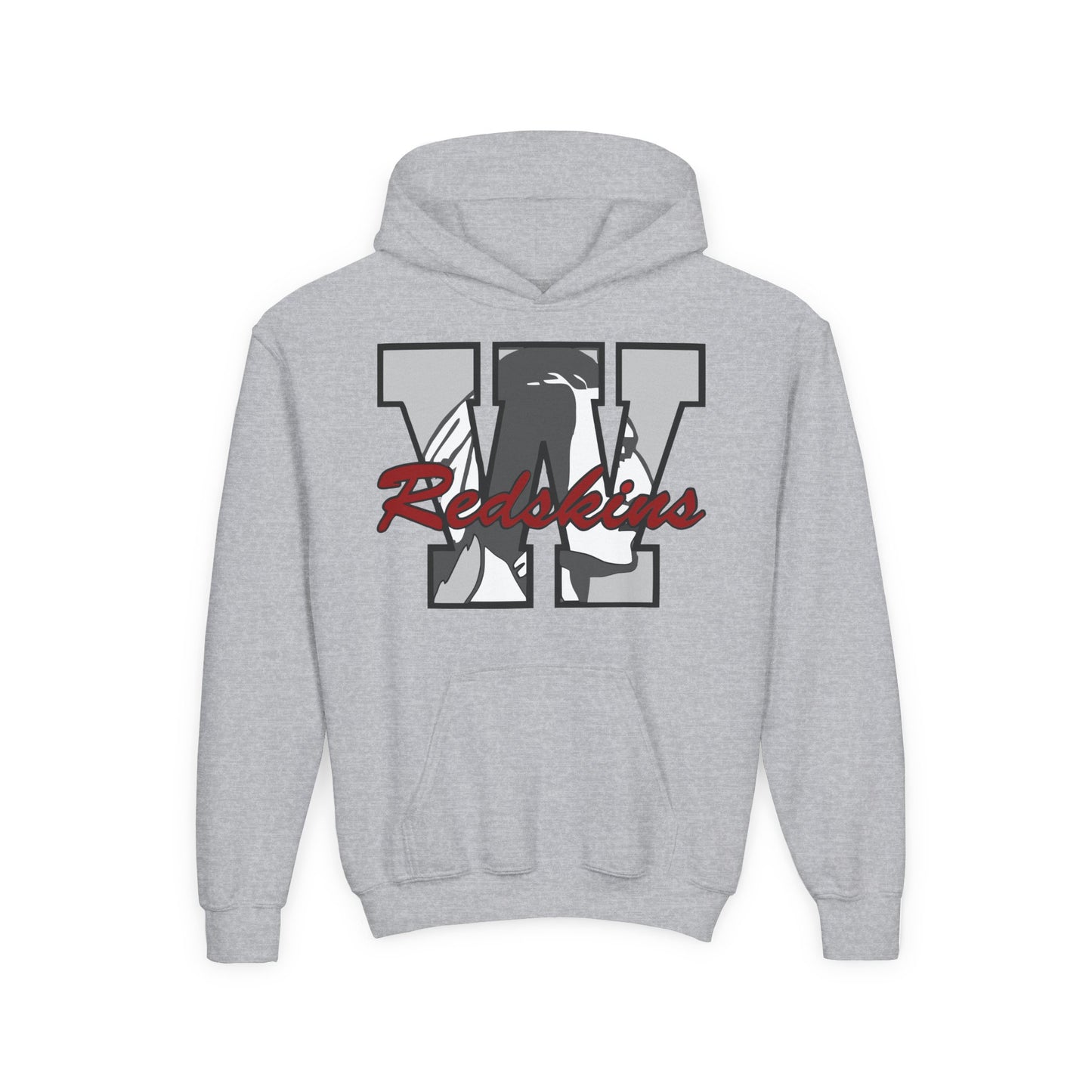 Woodsfield Redskins Letter Youth Hoodie