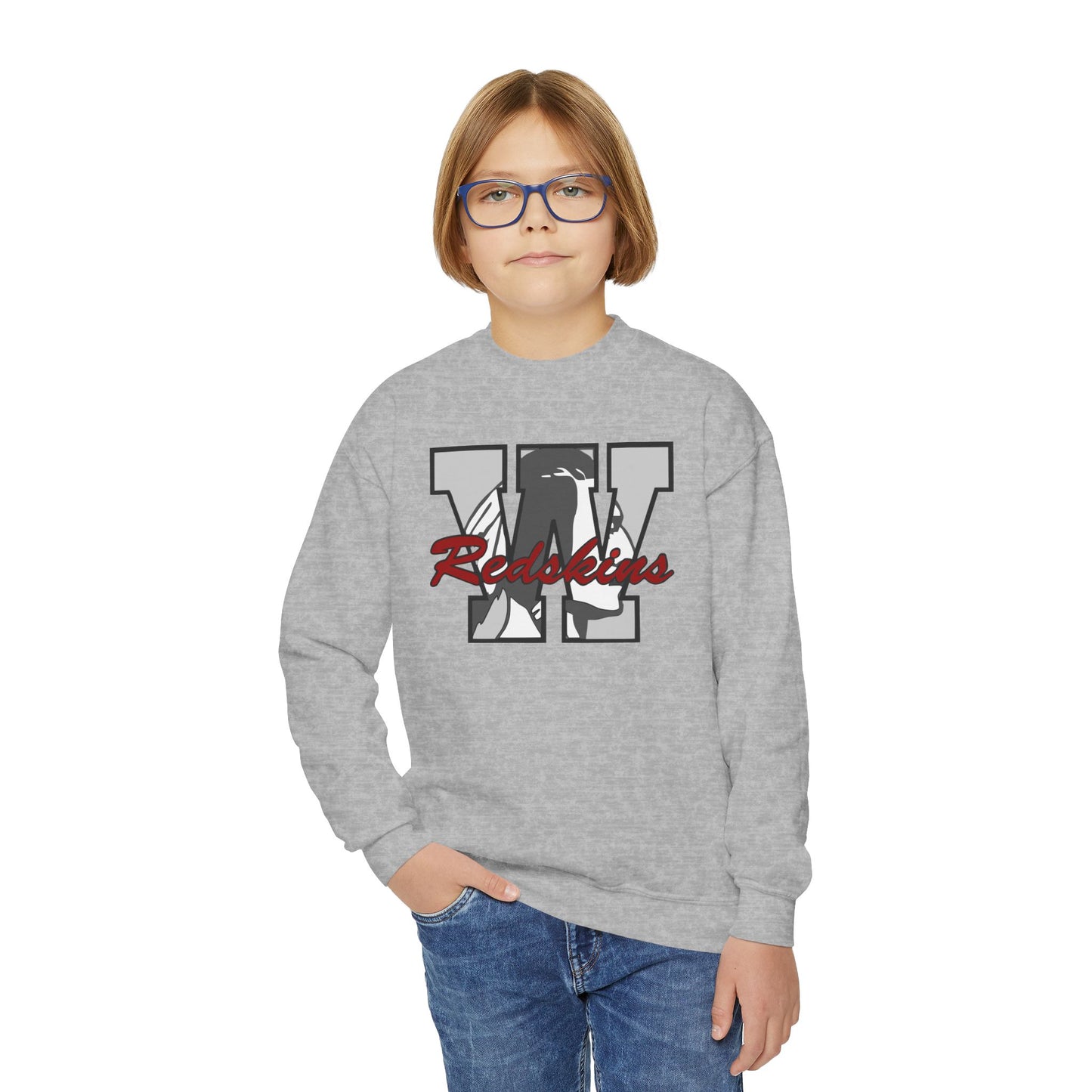 Woodsfield Redskins Letter Youth Sweatshirt