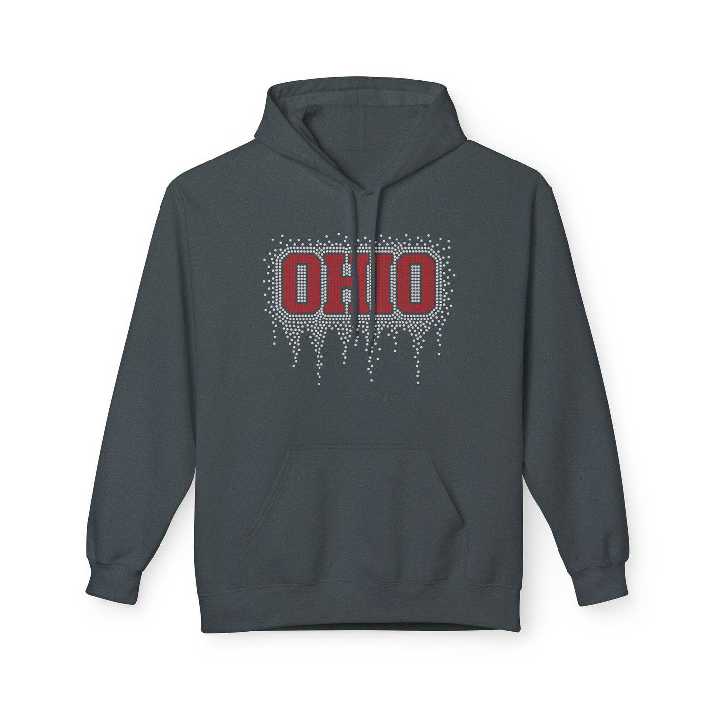 Ohio Rhinestone Block Hoodie