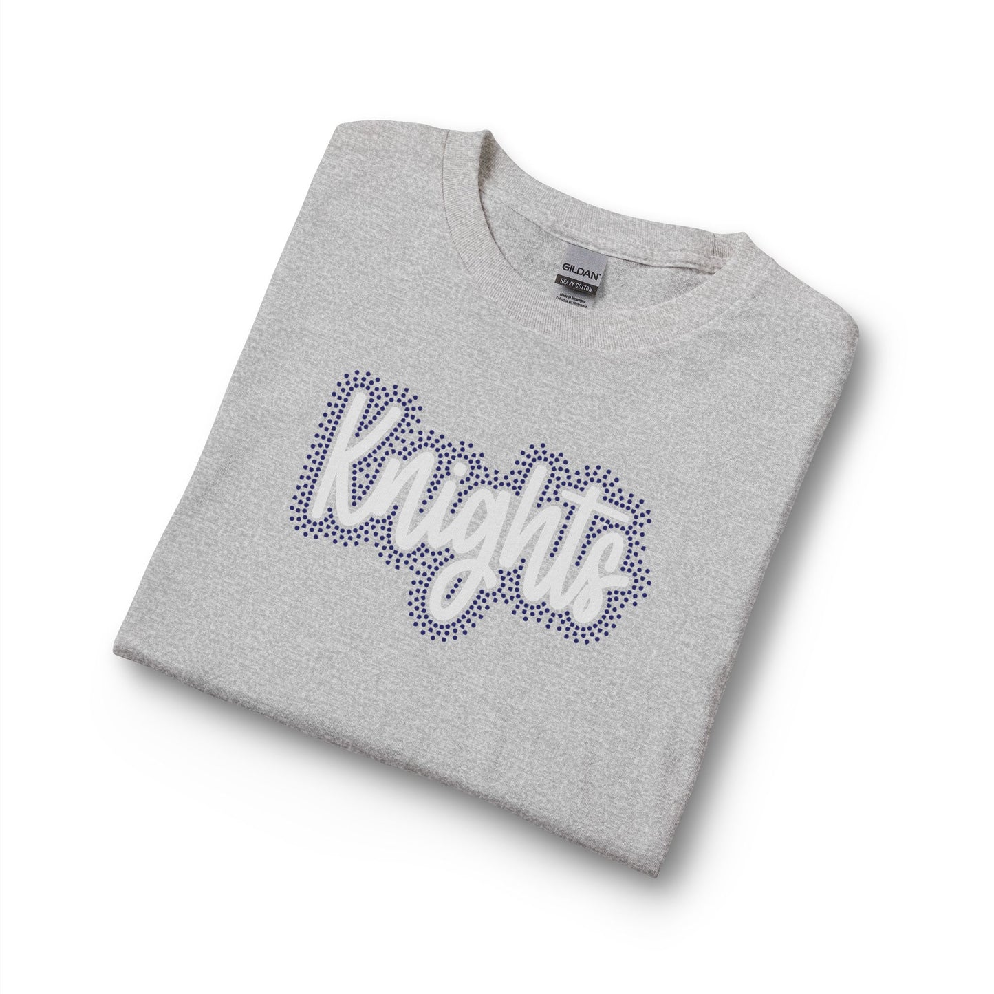 Knights Cursive Long Sleeve Tee – Rhinestones/Glitter Vinyl