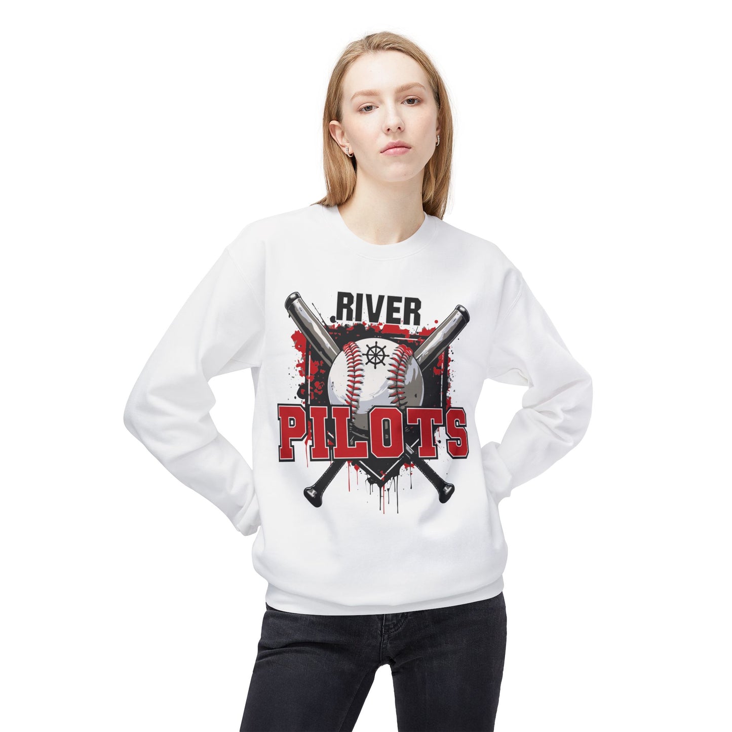 River Baseball 2 Crewneck Sweatshirt