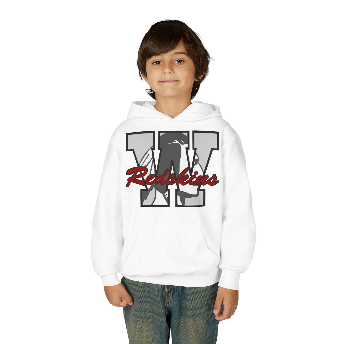 Woodsfield Redskins Letter Youth Hoodie