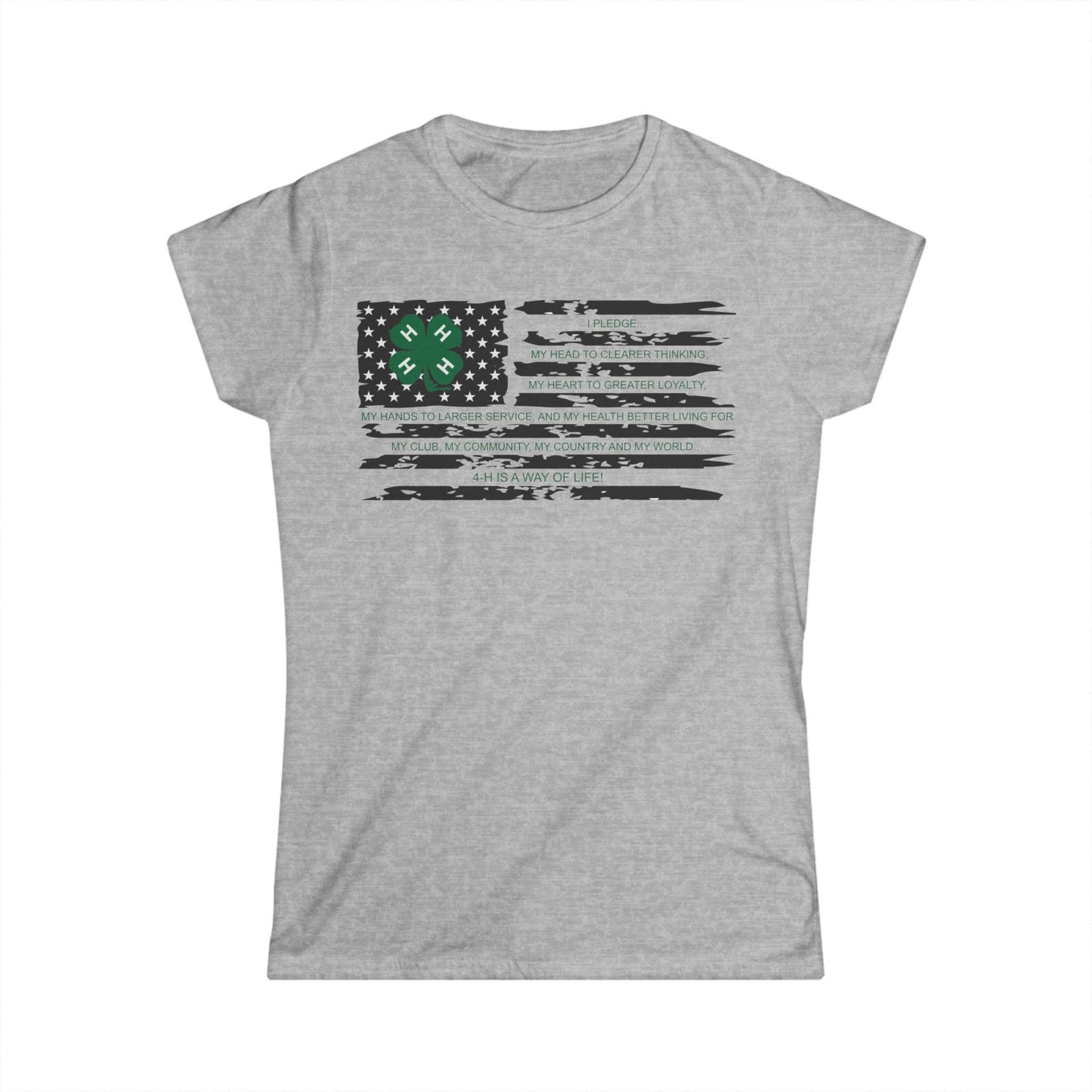 4-H PLEDGE American Flag - Women's T-Shirt