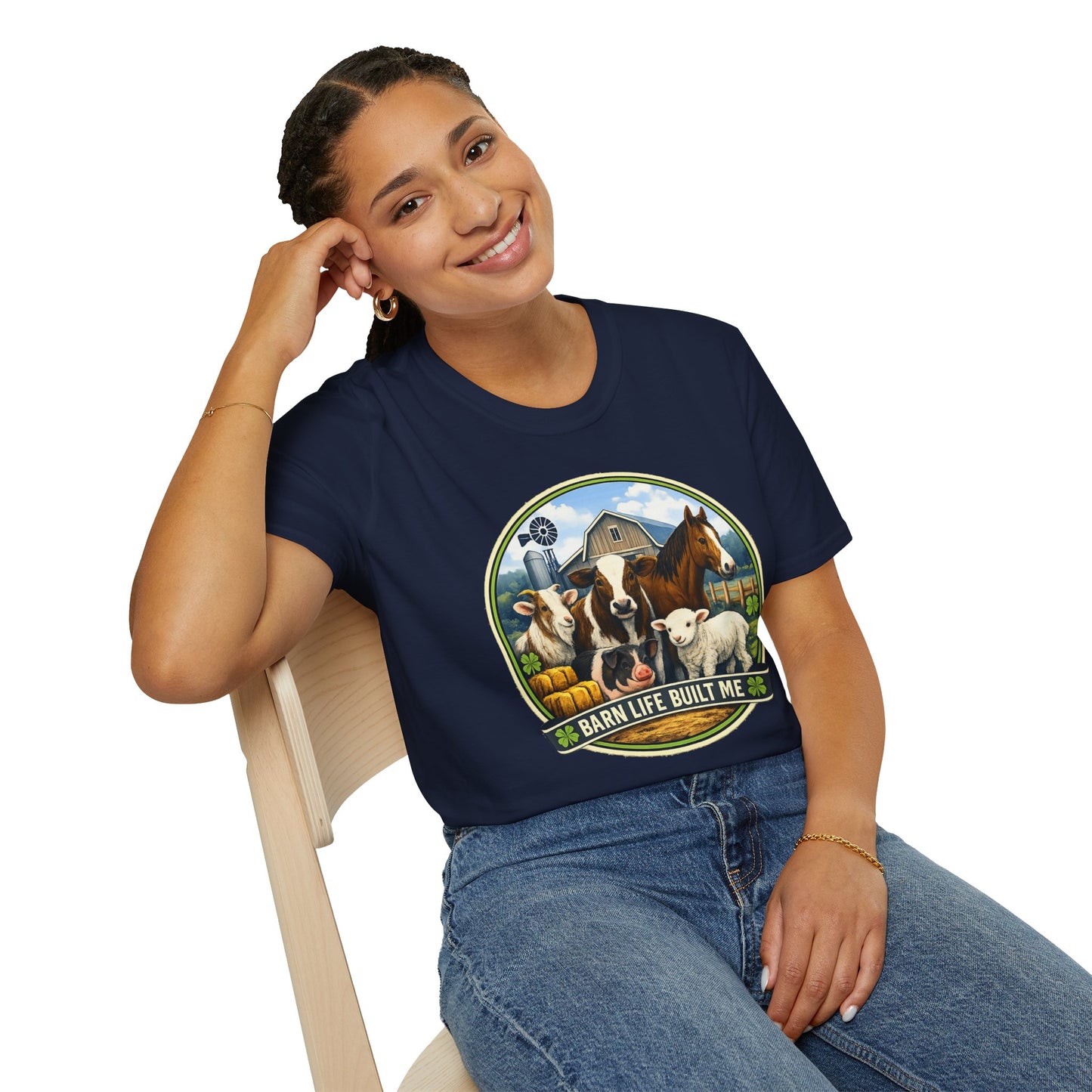 BARN LIFE BUILT ME - Large Animals - Unisex T-Shirt