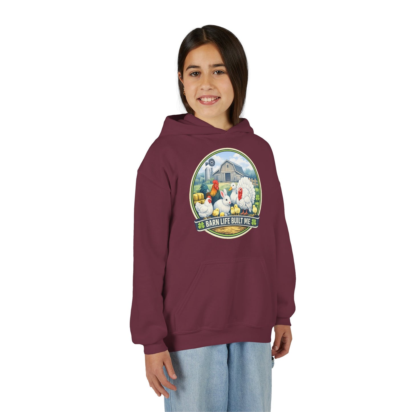 BARN LIFE BUILT ME - Small Animals - Youth Hoodie