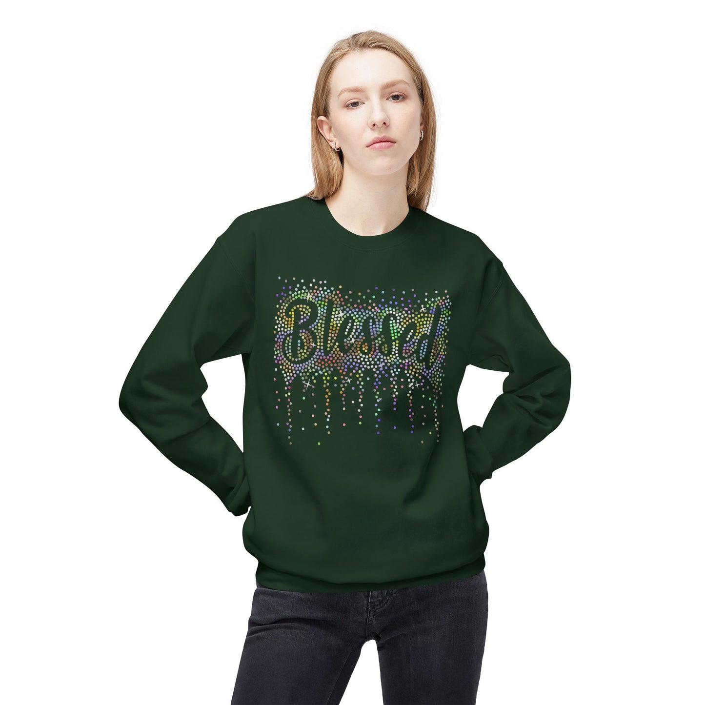 BLESSED - Holographic Rhinestones