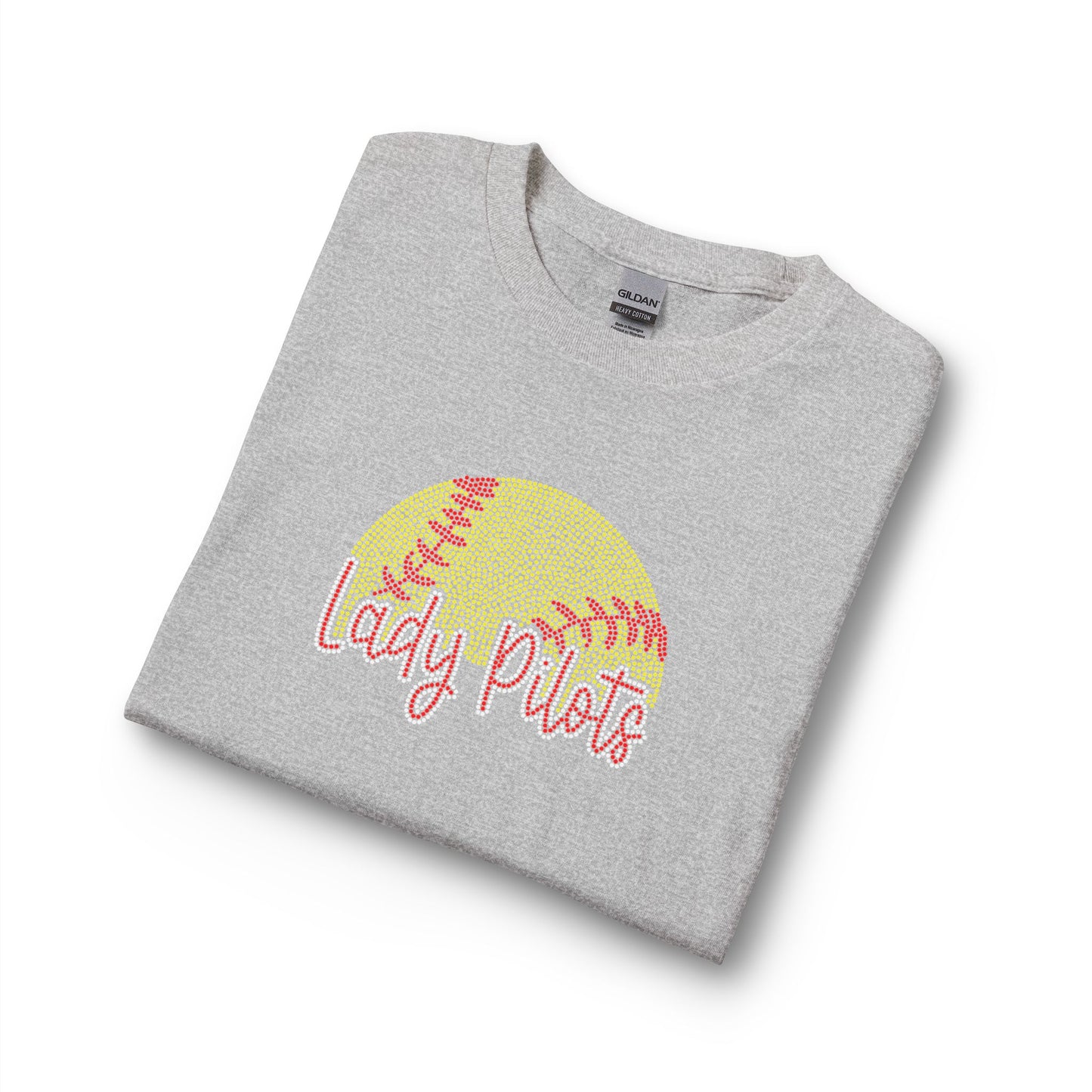 Lady Pilots Softball Long Sleeve Tee — Rhinestones