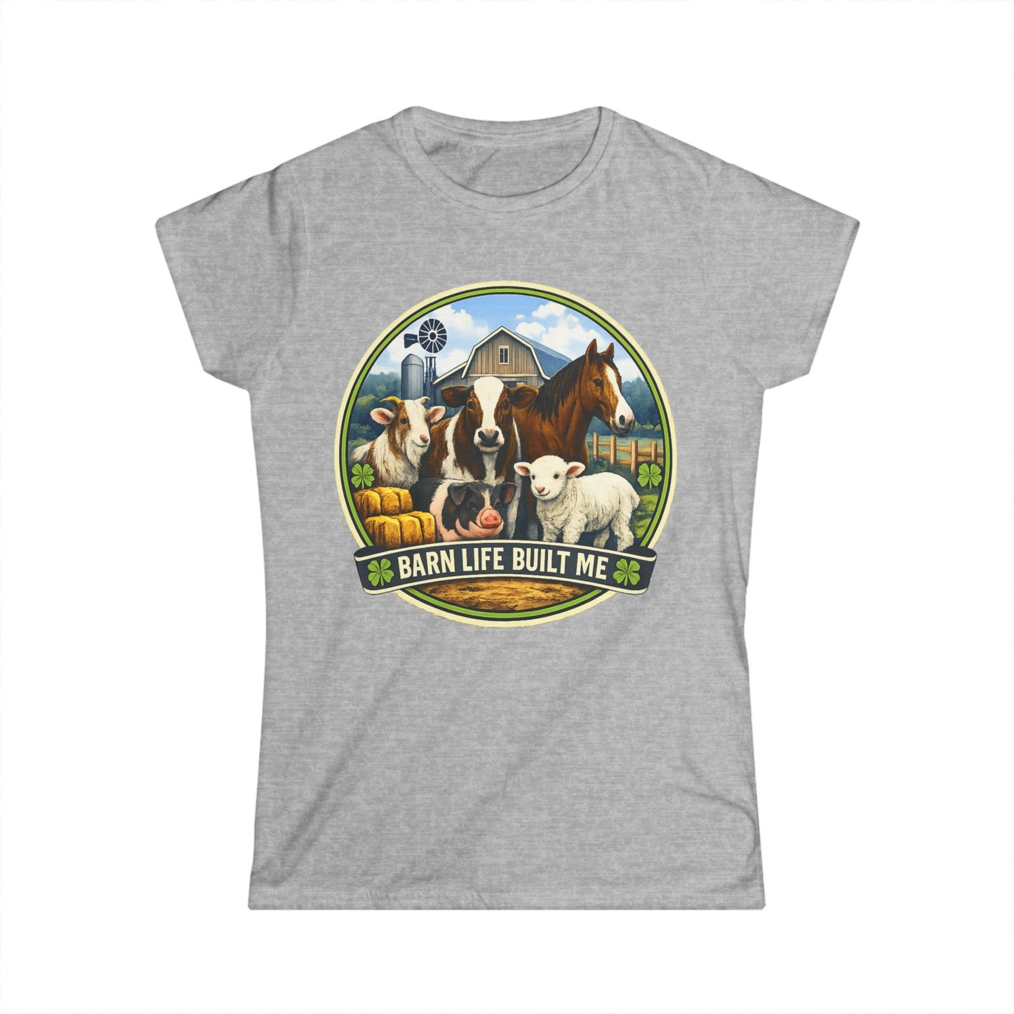 BARN LIFE BUILT ME- Large Animals - Women's T-Shirt