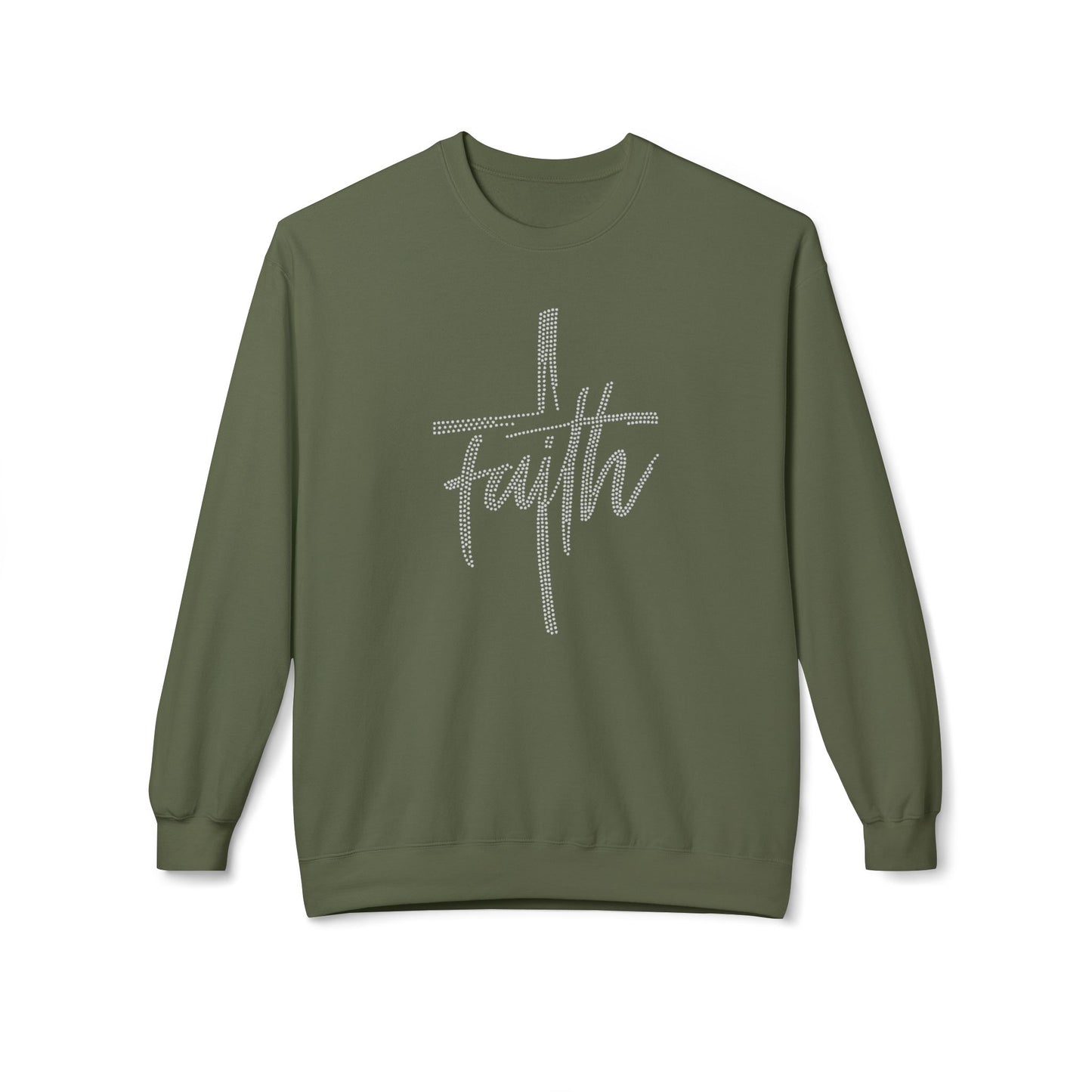 Faith Cross Crewneck Sweatshirt — Rhinestones