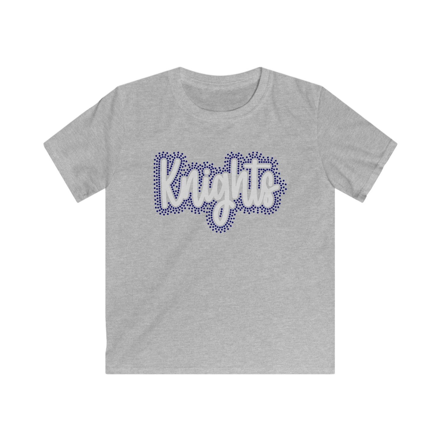 Knights Cursive Youth T-Shirt - Rhinestones/glitter vinyl