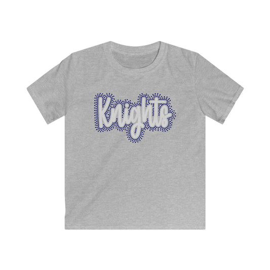 Knights Cursive Youth T-Shirt - Rhinestones/glitter vinyl