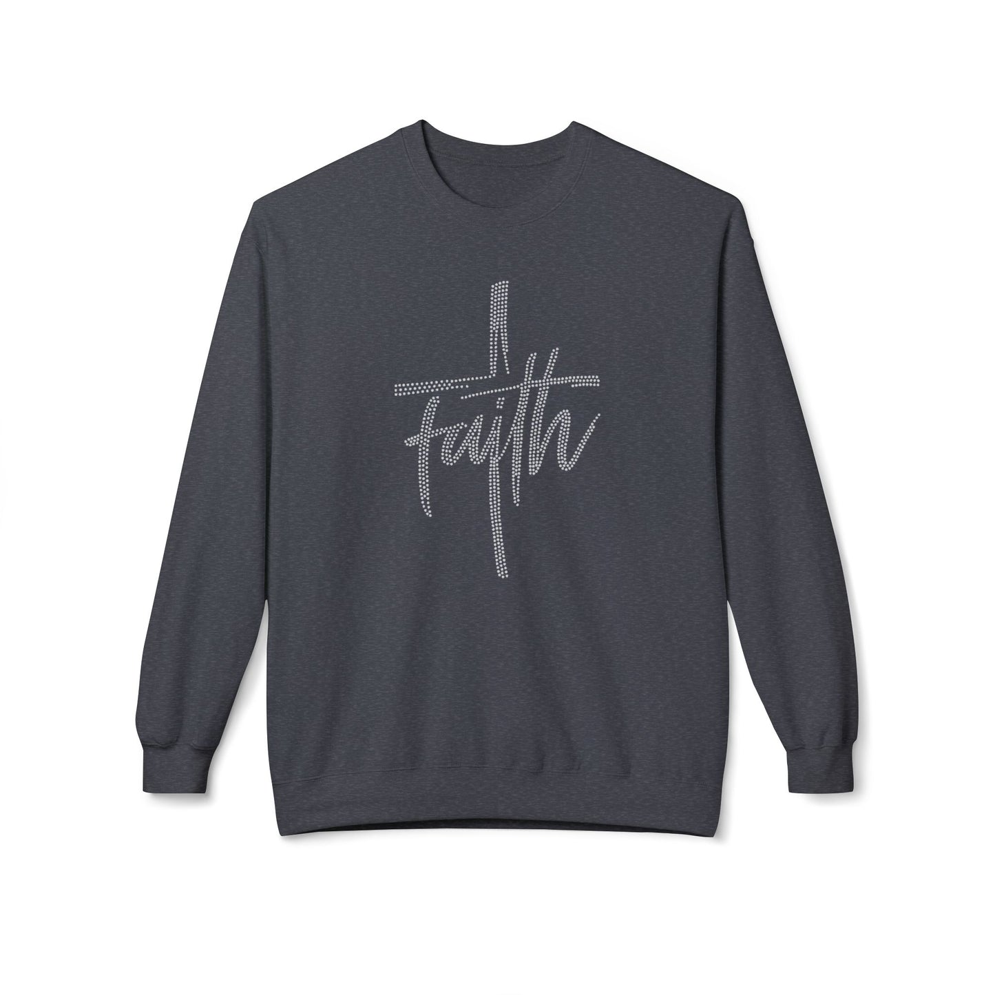 Faith Cross Crewneck Sweatshirt — Rhinestones