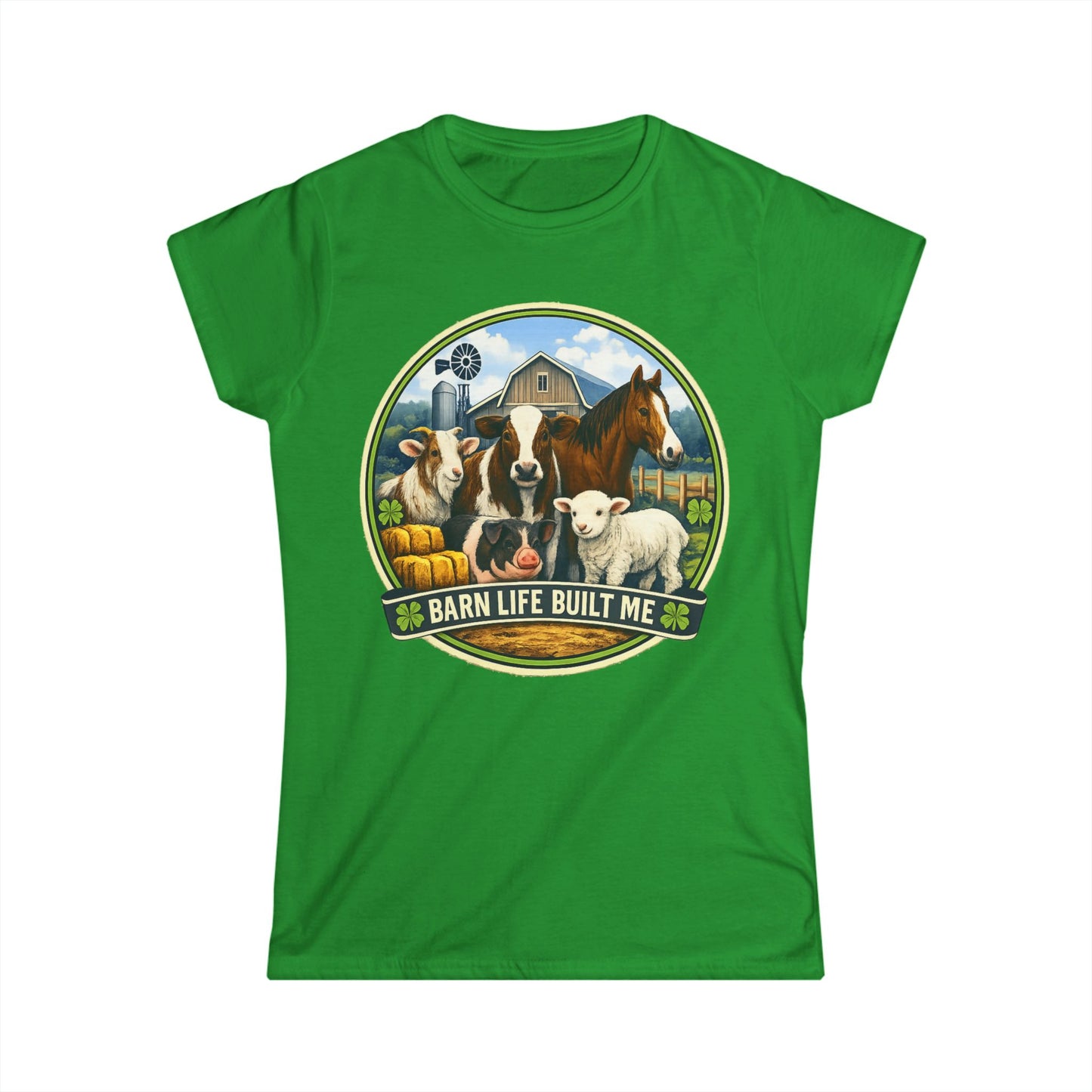 BARN LIFE BUILT ME- Large Animals - Women's T-Shirt