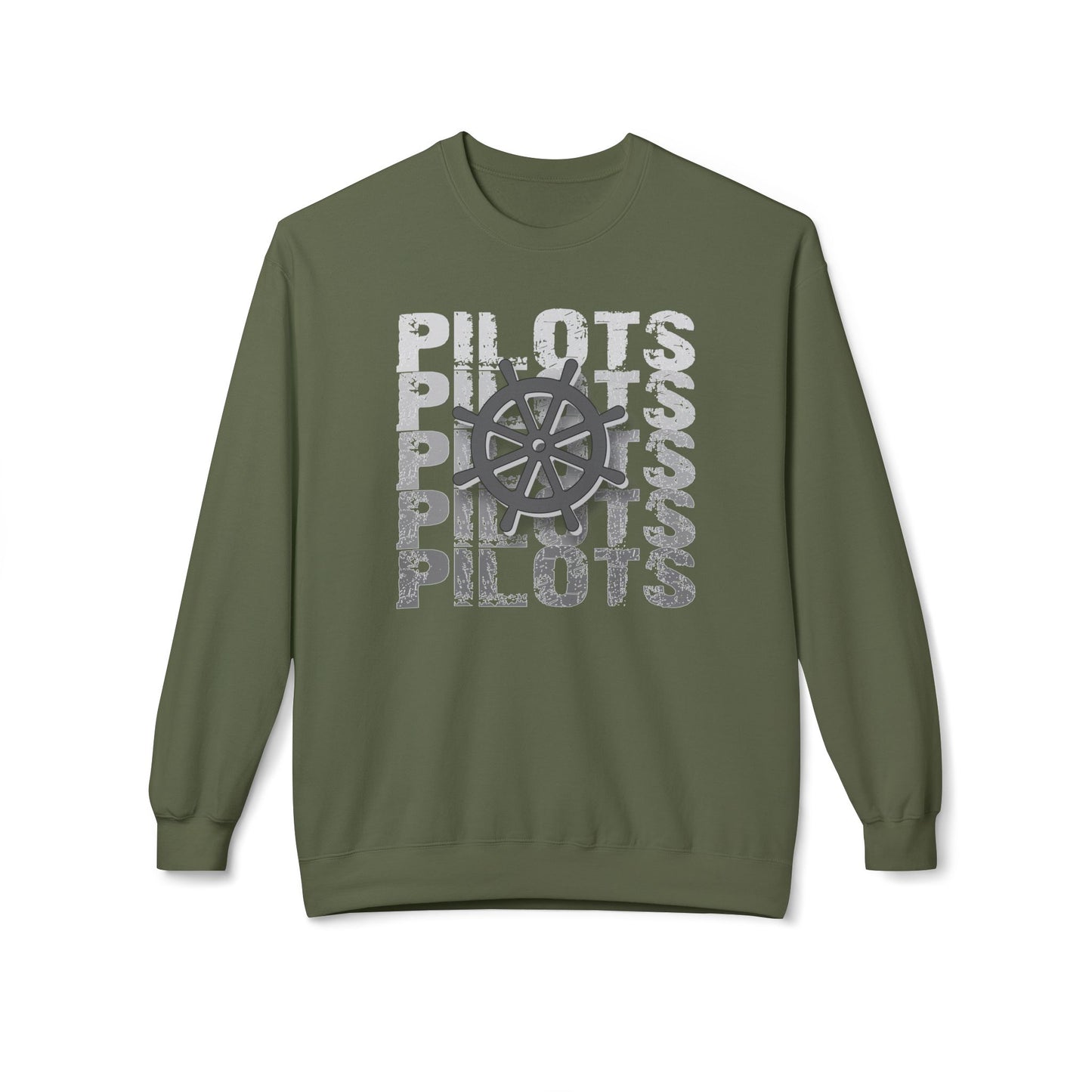 Pilots Stacked Wheel Crewneck Sweatshirt