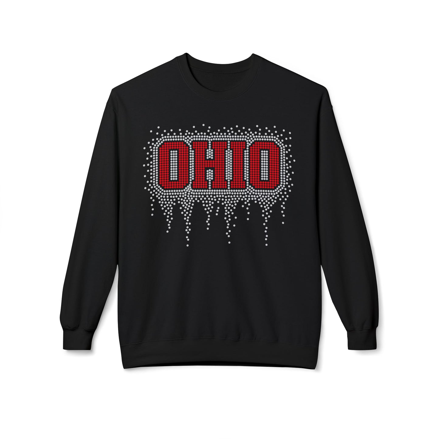 Ohio Rhinestone Block Crewneck Sweatshirt