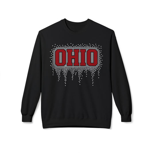 Ohio Rhinestone Block Crewneck Sweatshirt