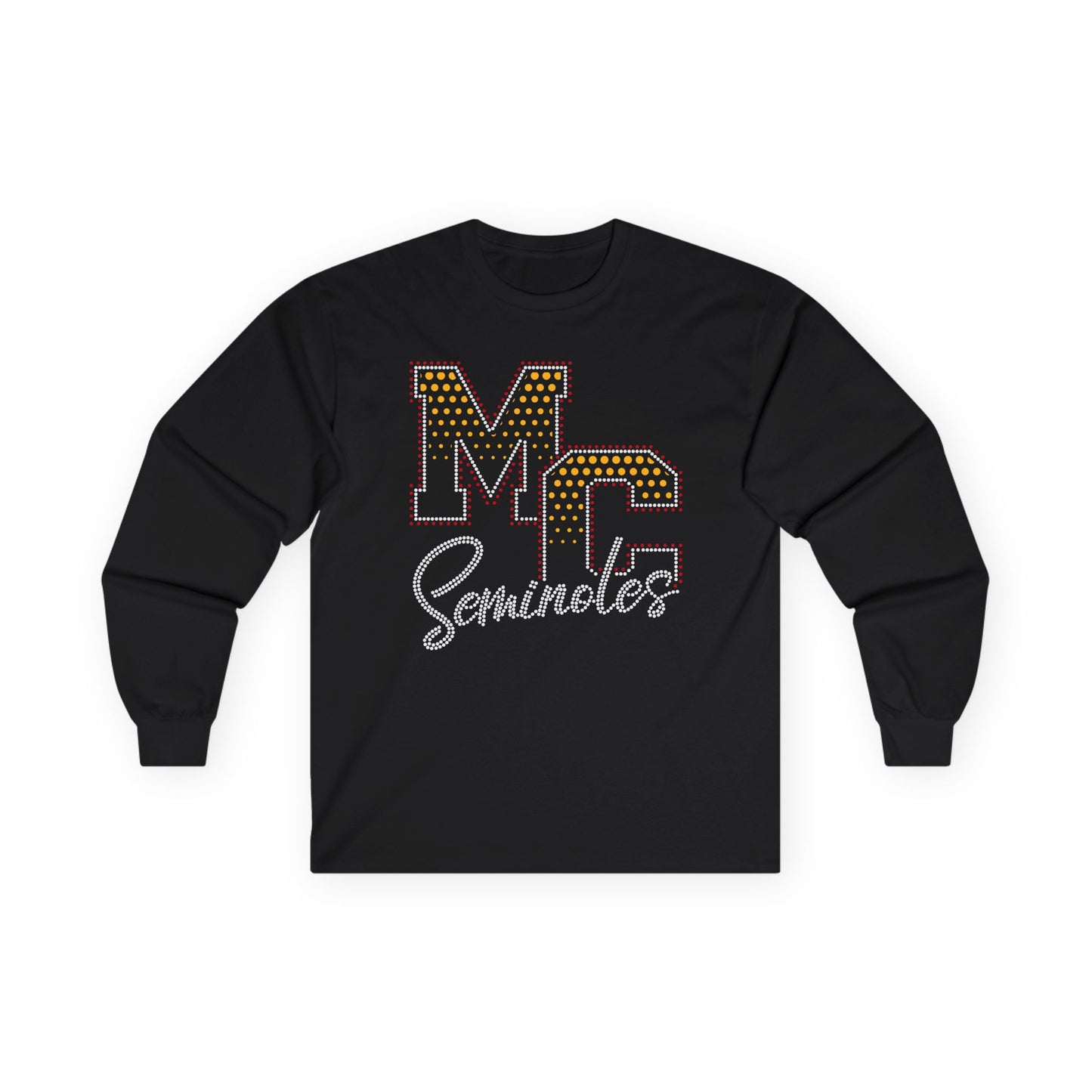 Monroe Central Long Sleeve Tee — RHINESTONE & GLITTER DESIGN!