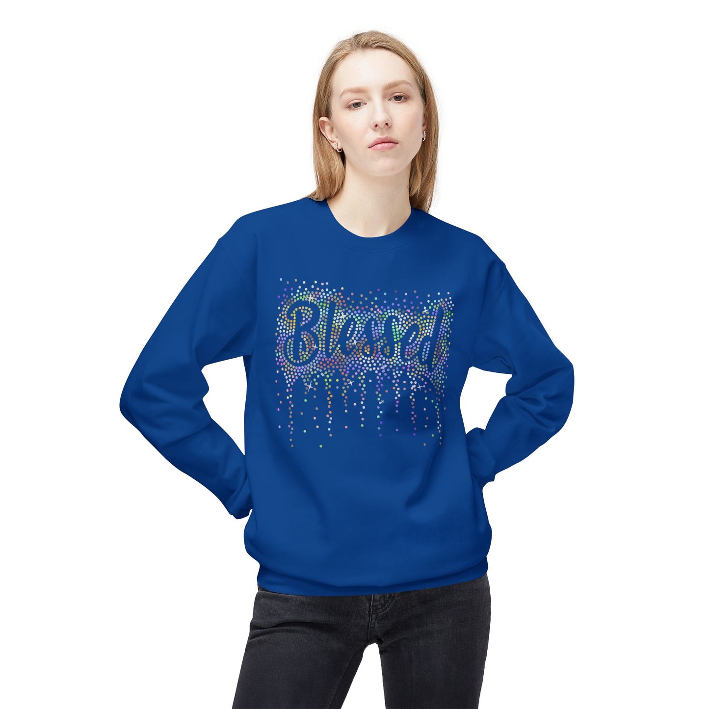 BLESSED - Holographic Rhinestones