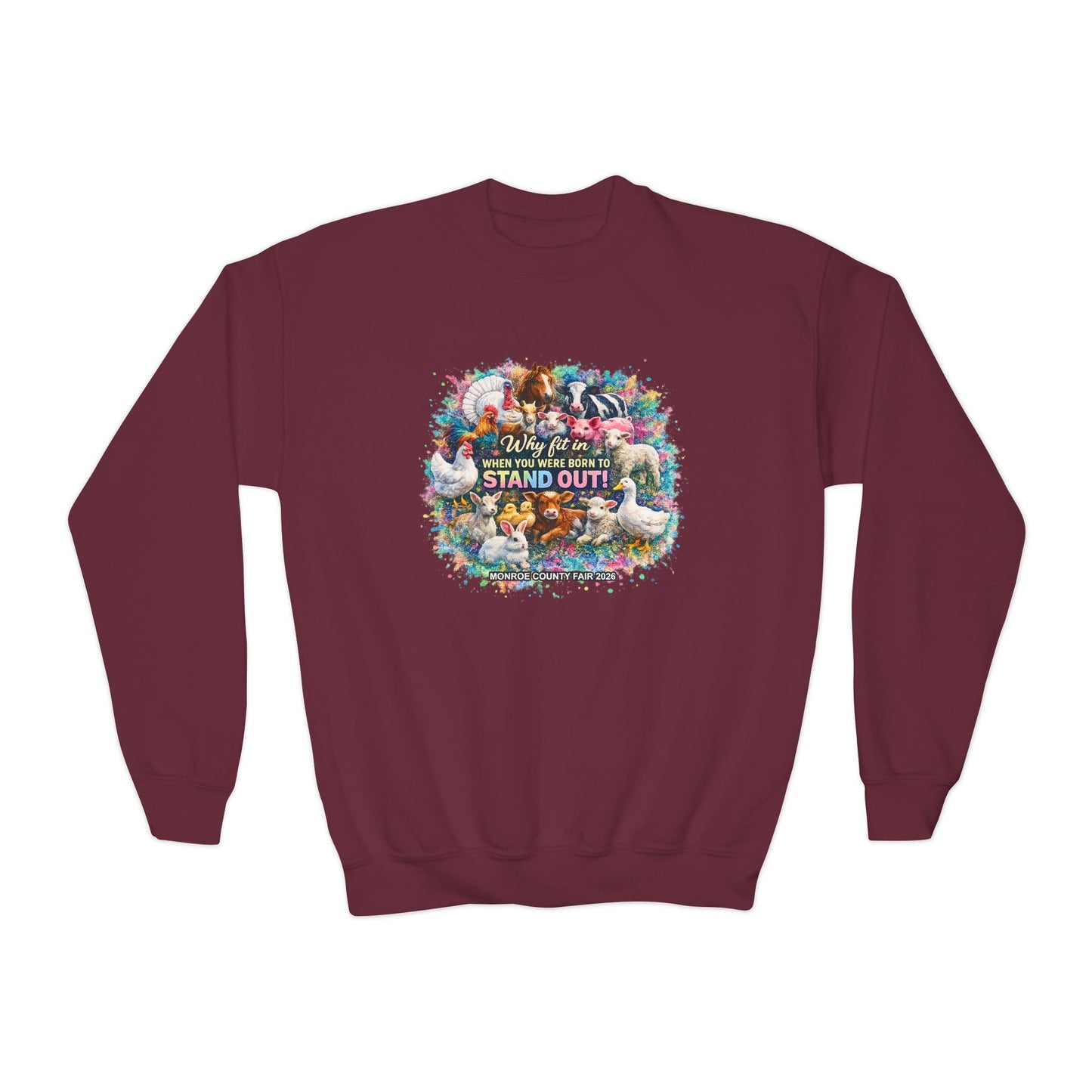 MONROE COUNTY FAIR 2026 - Youth Crewneck Sweatshirt