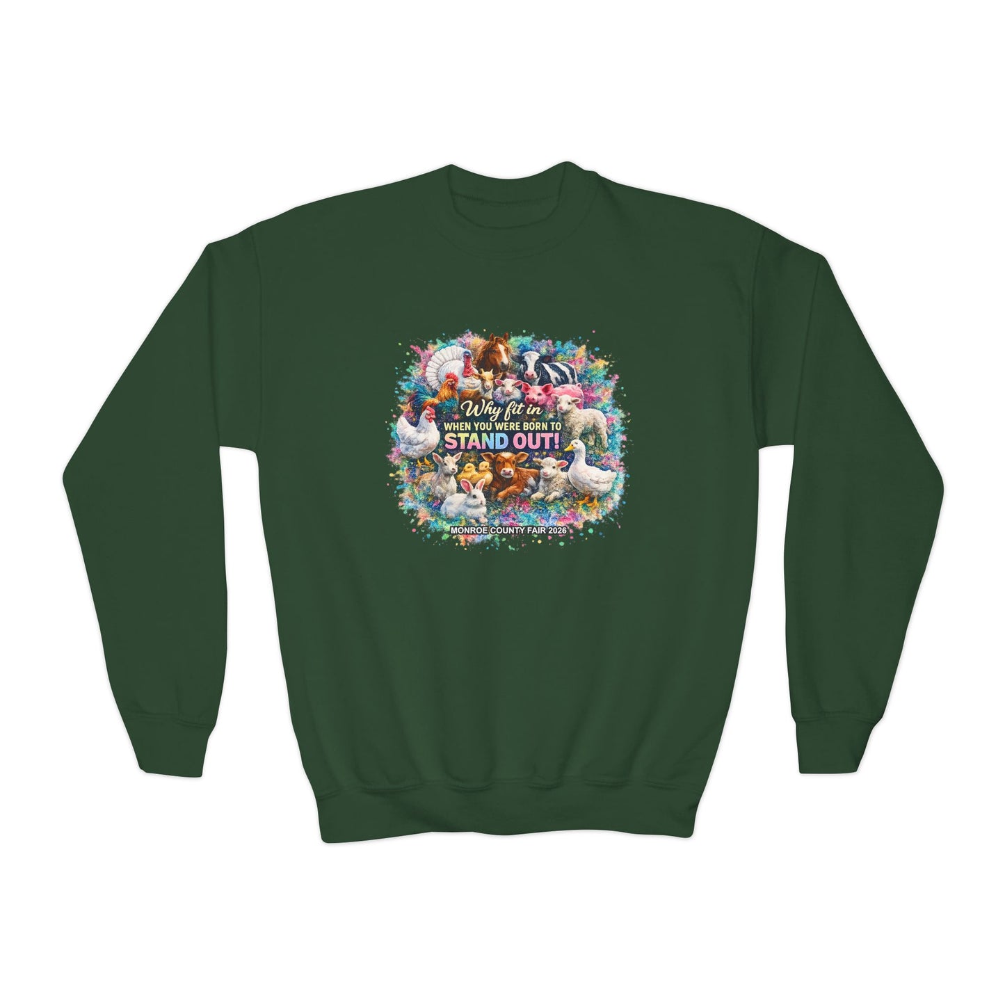 MONROE COUNTY FAIR 2026 - Youth Crewneck Sweatshirt