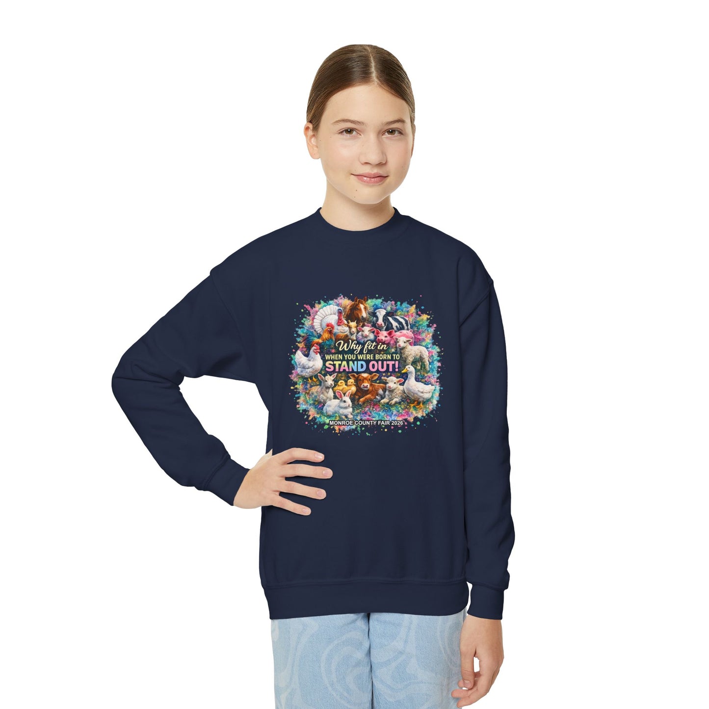 MONROE COUNTY FAIR 2026 - Youth Crewneck Sweatshirt