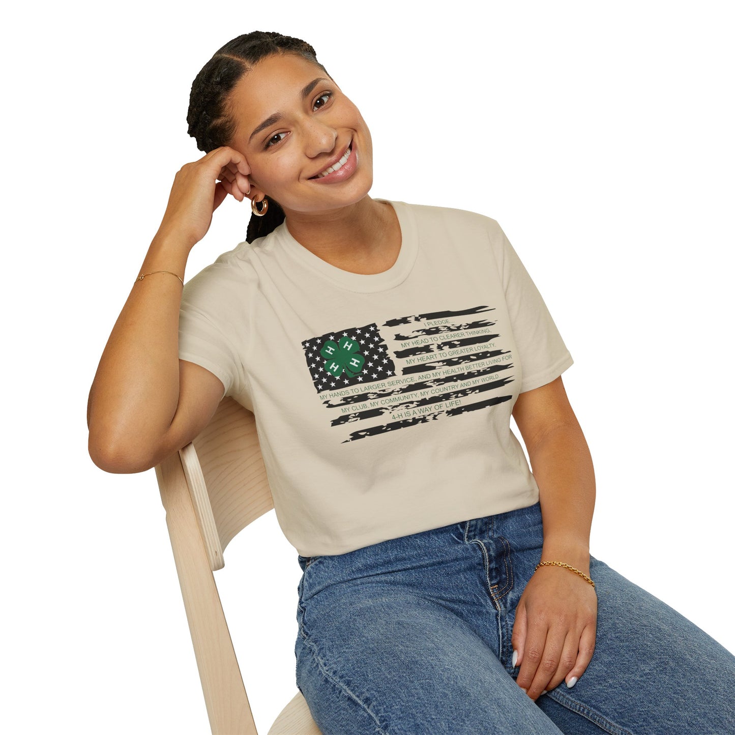 4-H PLEDGE American Flag - Unisex T-Shirt