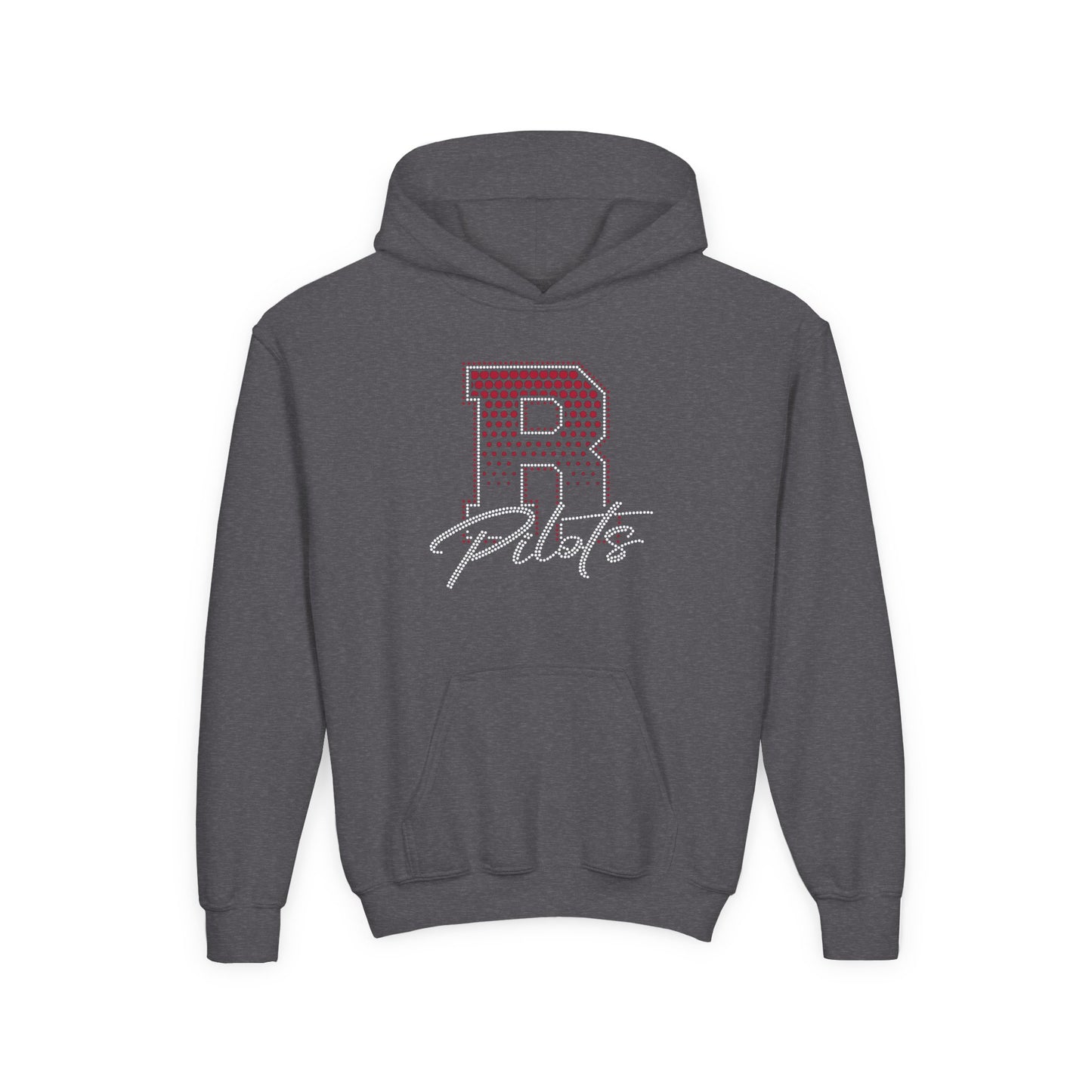 River Pilots Youth Hoodie – RHINESTONE R & GLITTER DESIGN!