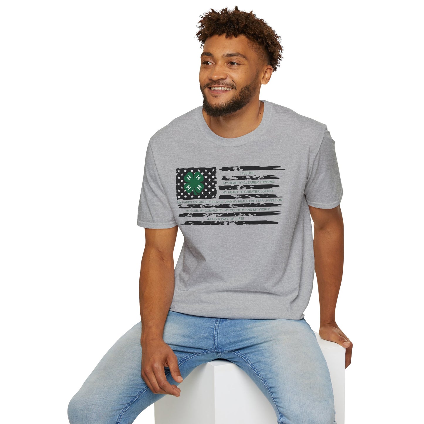 4-H PLEDGE American Flag - Unisex T-Shirt