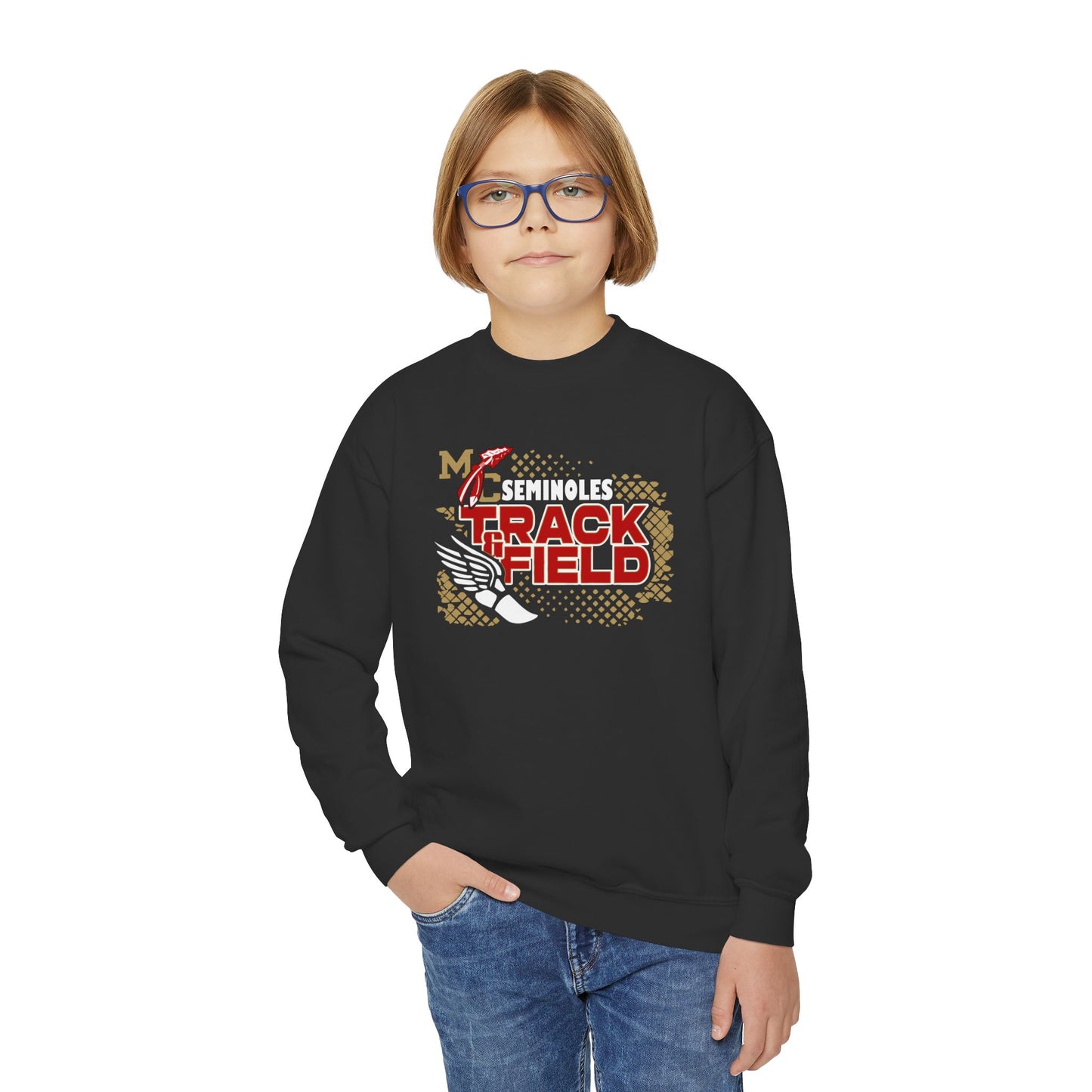Seminoles Track & Field Youth Sweatshirt — Black
