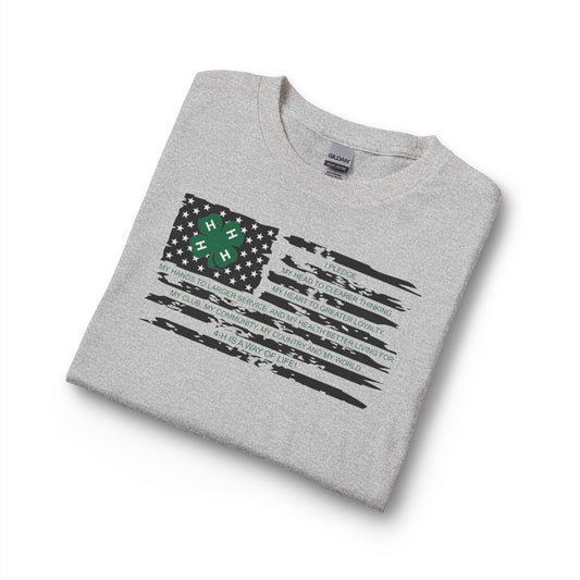 4-H PLEDGE American Flag - Long Sleeve T-Shirt